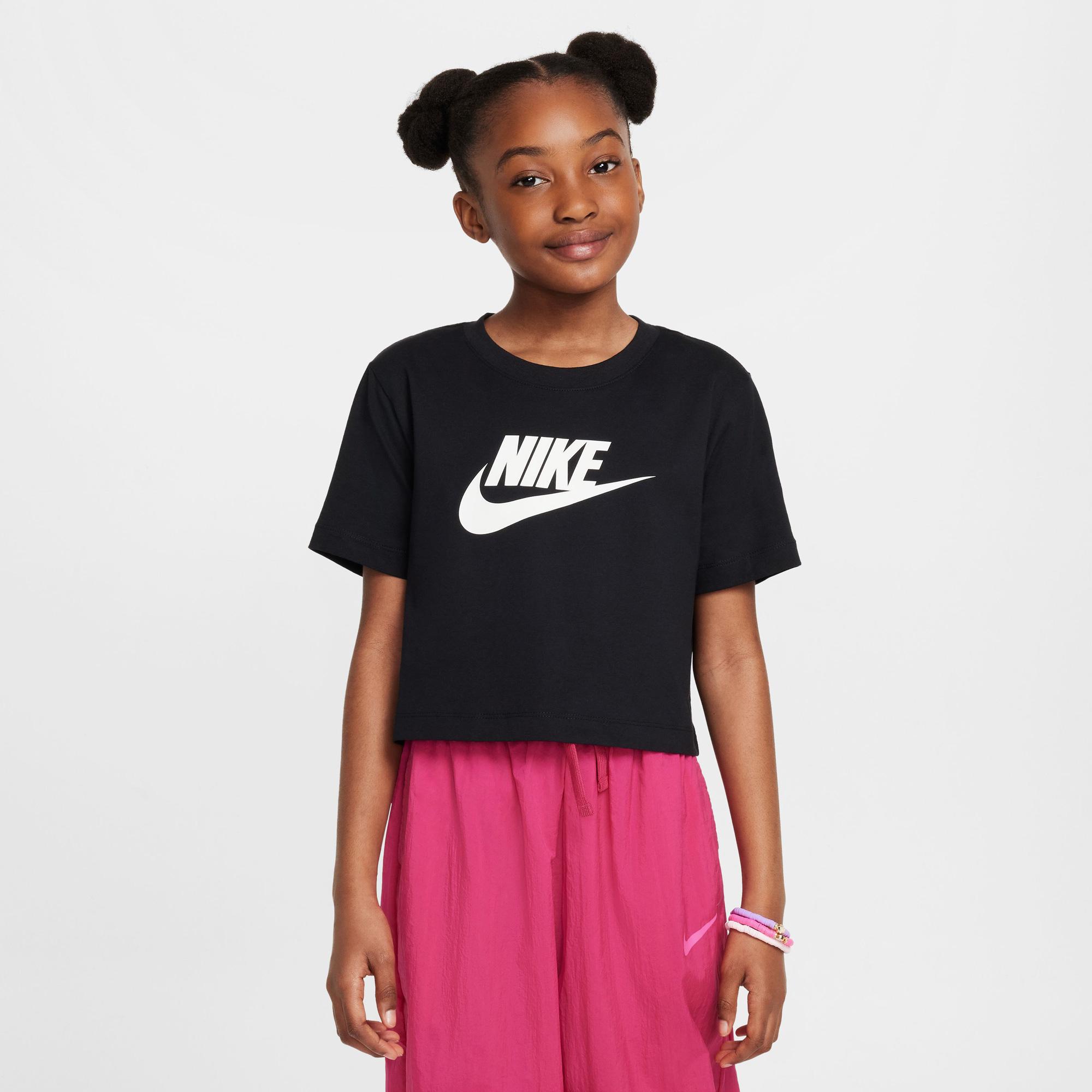 Nike Sportswear Futura Çocuk Siyah Crop T-Shirt