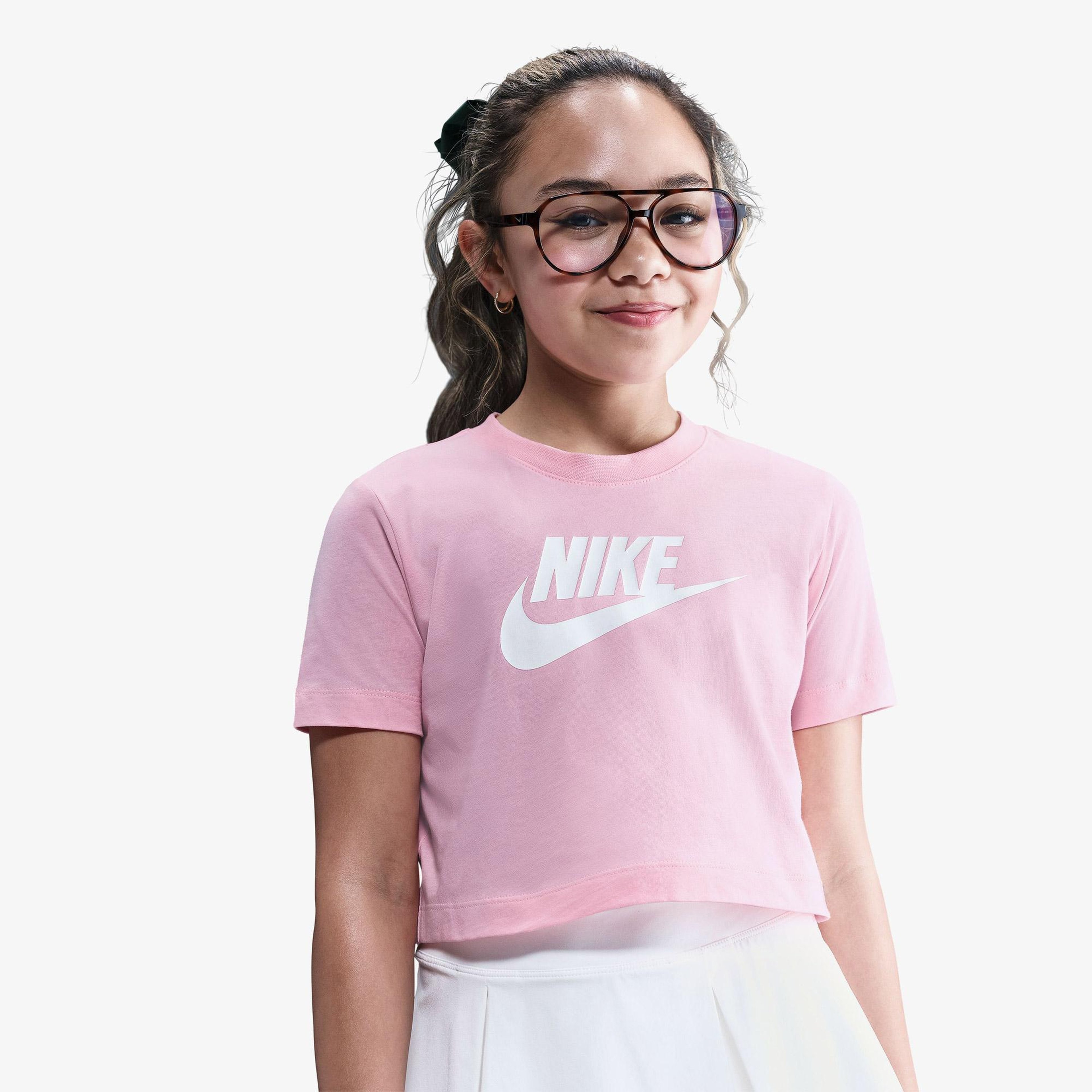 Nike Sportswear Futura Çocuk Pembe Crop T-Shirt
