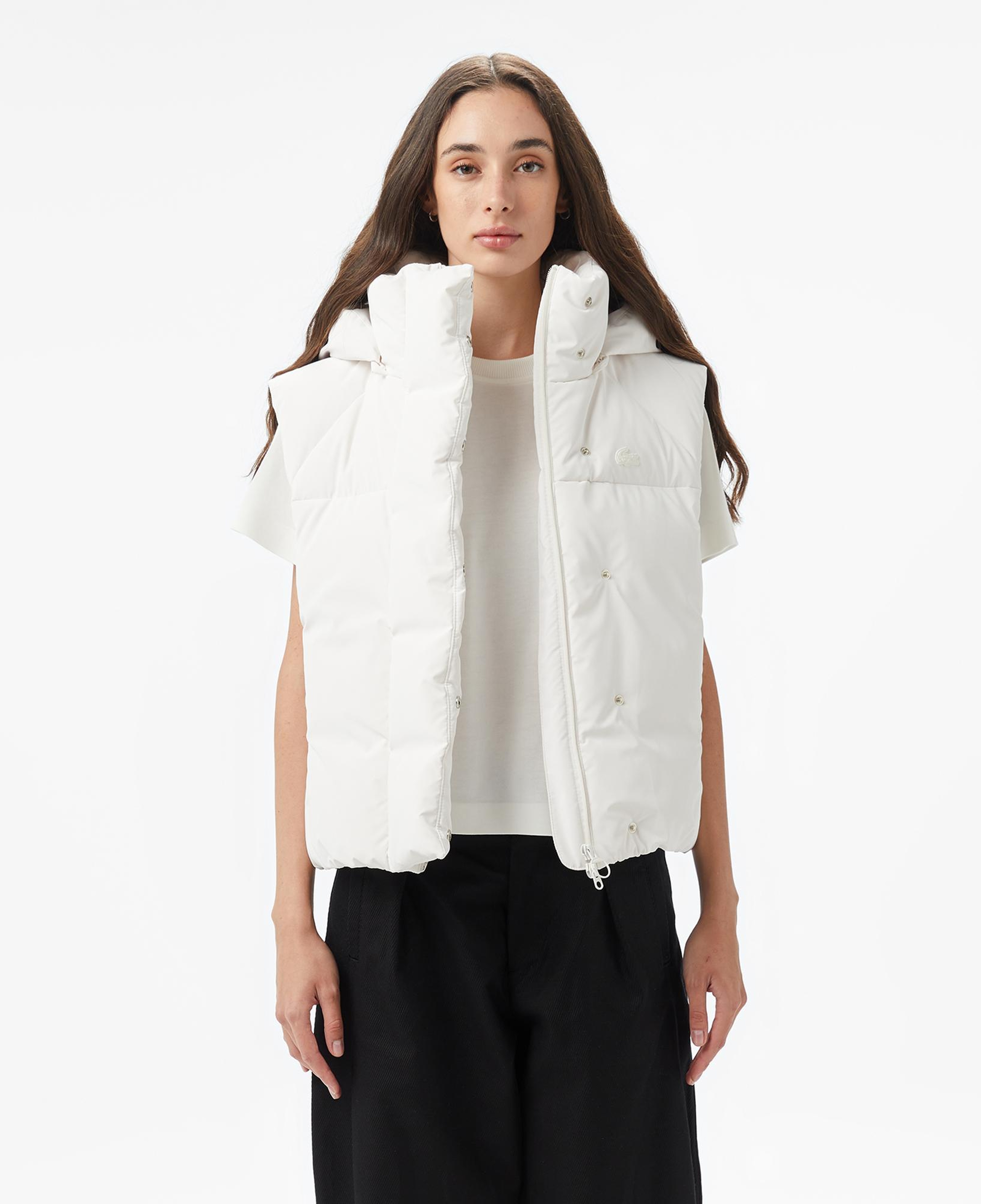 Lacoste Kadın Kapüşonlu Beyaz Yelek