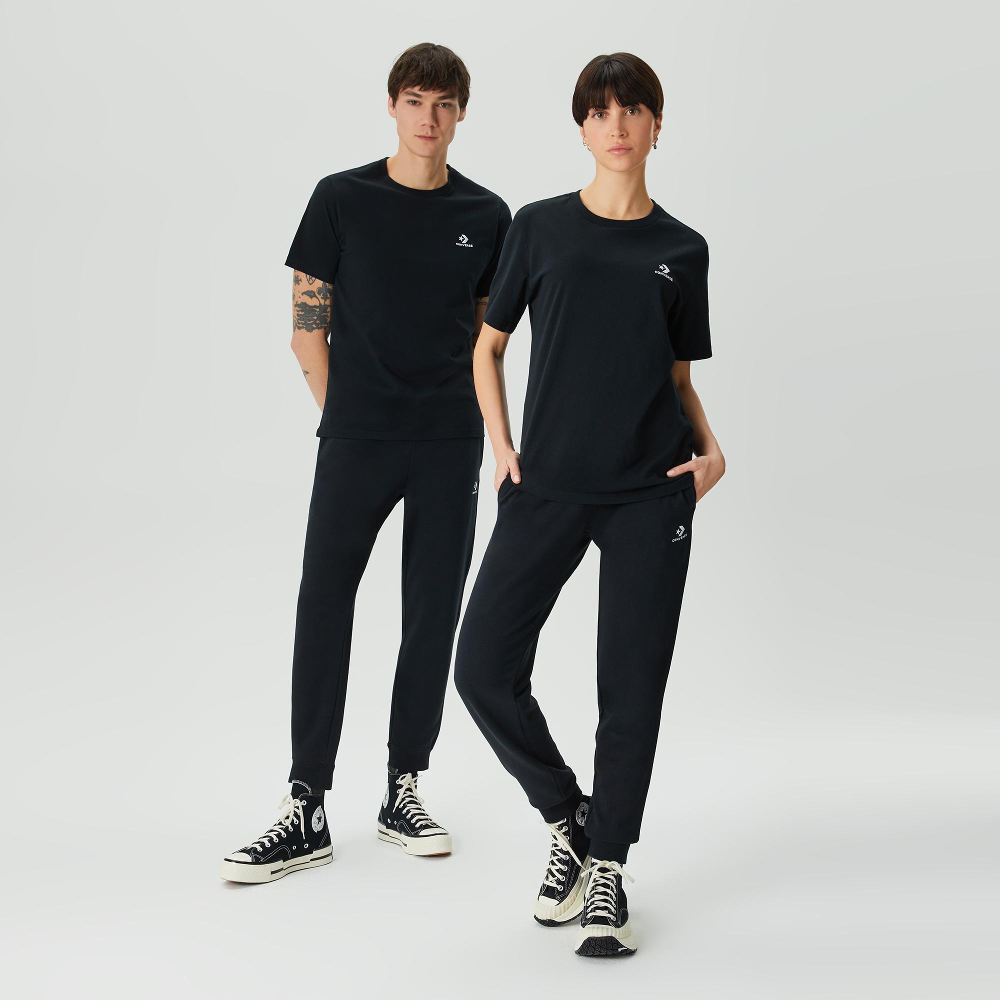 Converse Go-To Embroidered Star Chevron Unisex Siyah T-Shirt