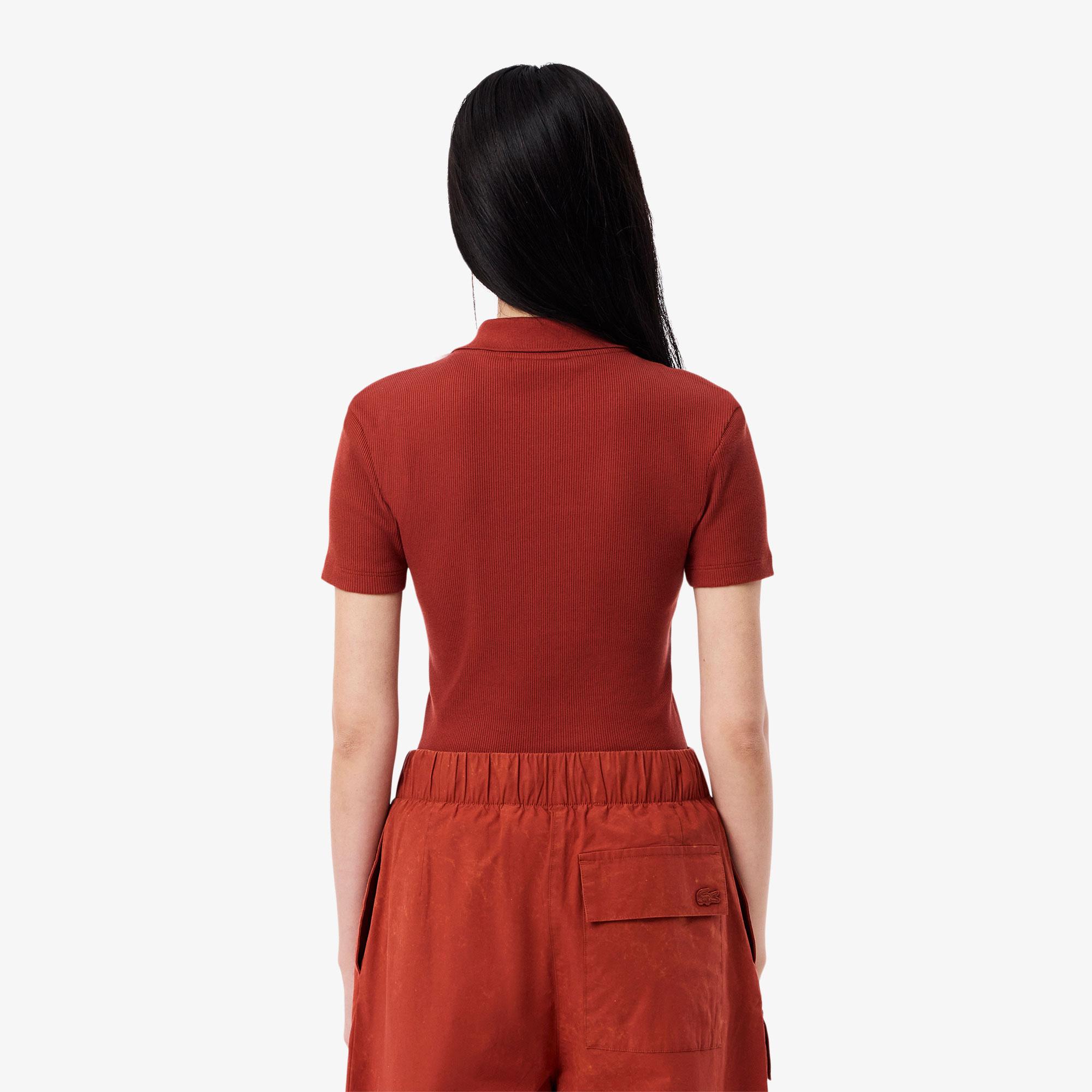 Lacoste L.12.D Kadın Slim Fit Kırmızı Polo