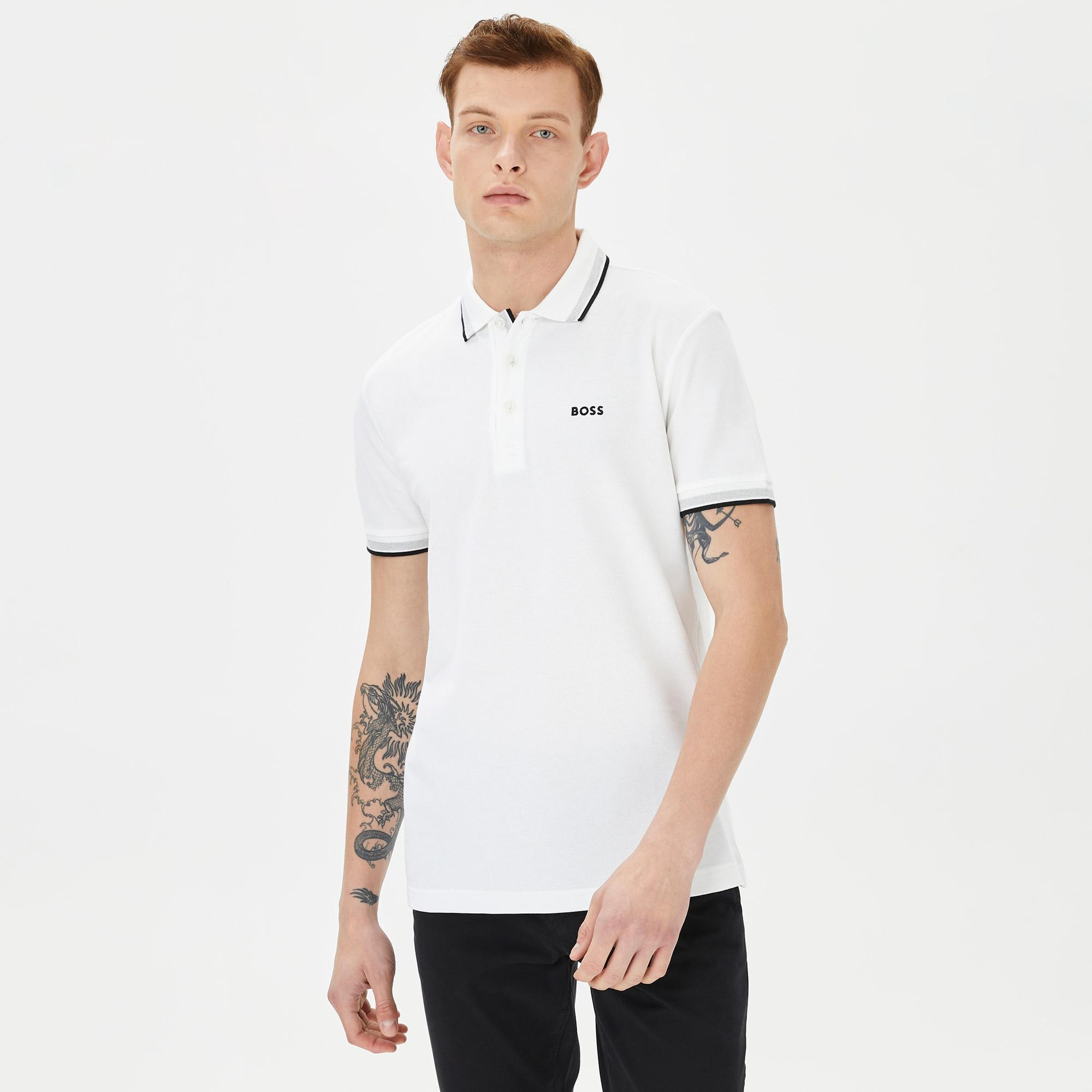 Boss Paddy Erkek Beyaz Polo