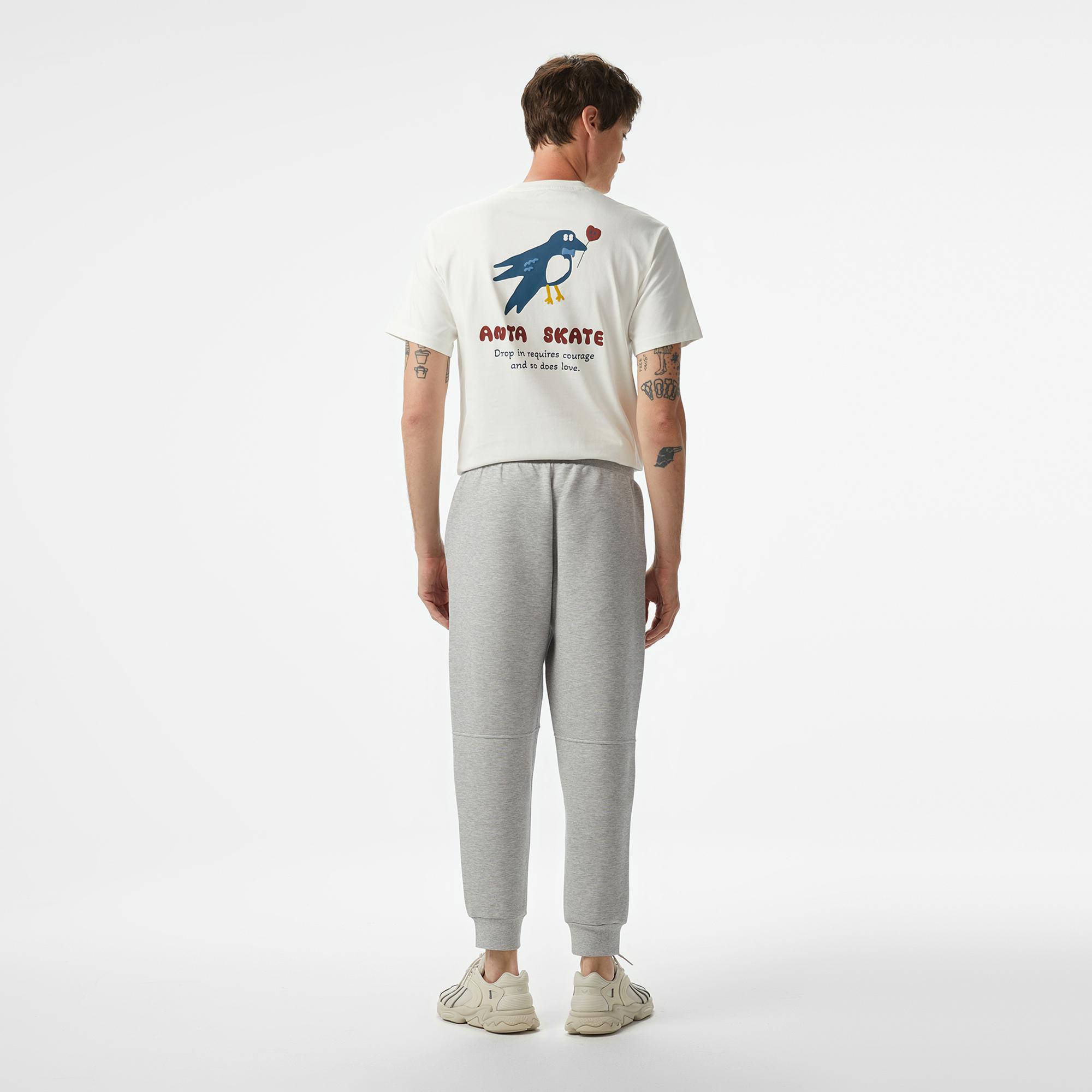 Anta Iconic Knit Erkek Gri Eşofman Altı