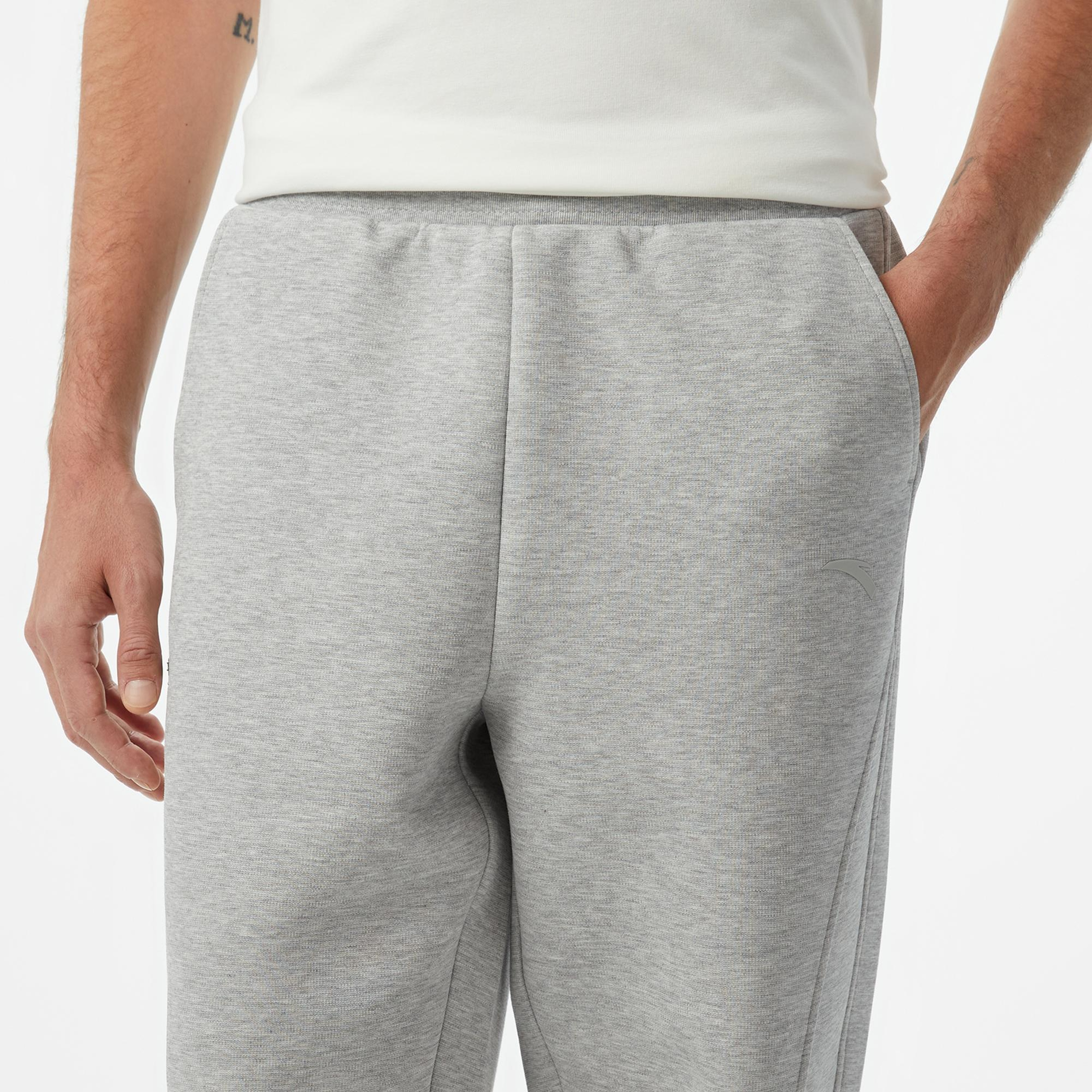 Anta Iconic Knit Erkek Gri Eşofman Altı