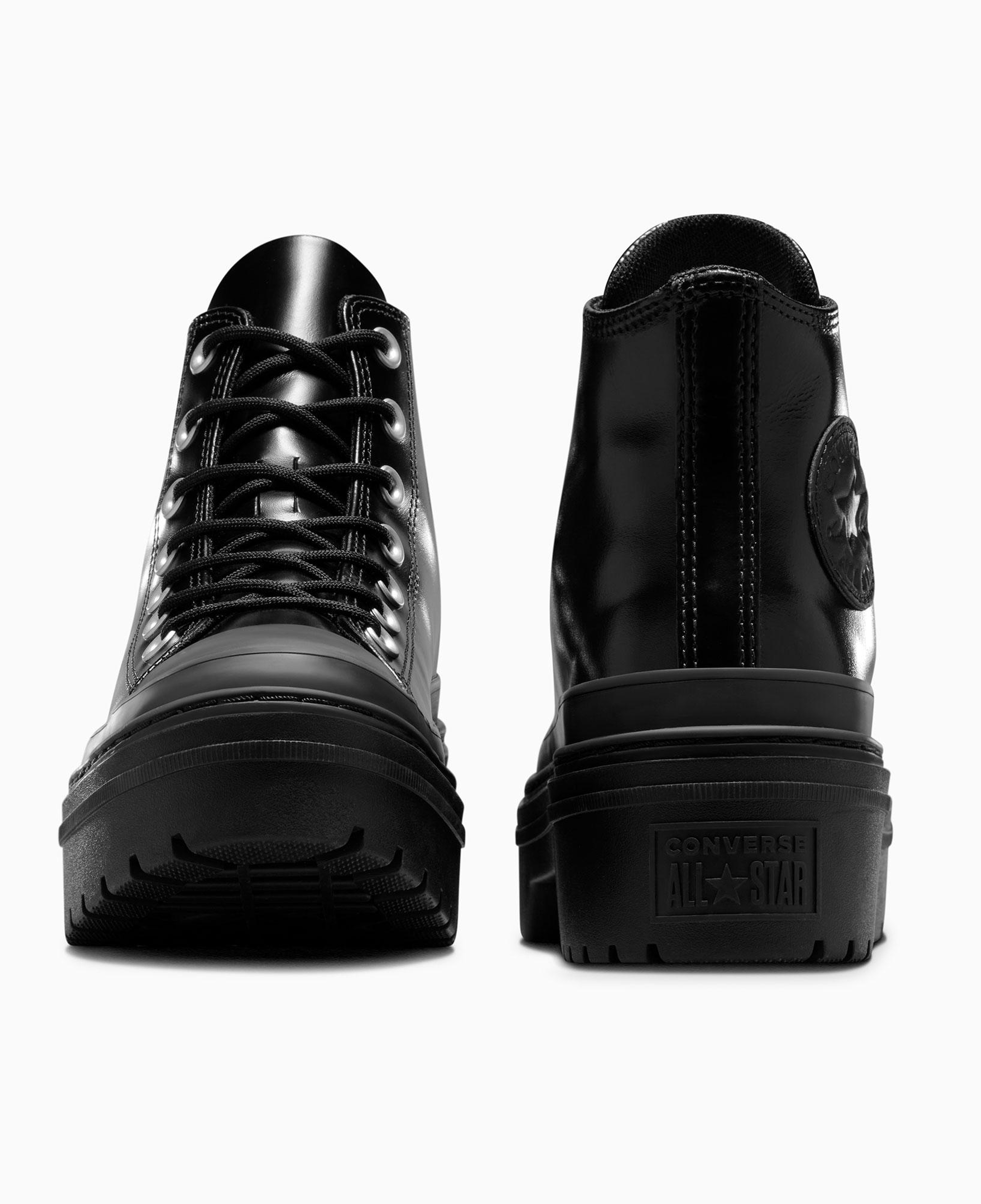 Converse Chuck Taylor All Star Lugged Heel Kadın Siyah Deri Platform Bot