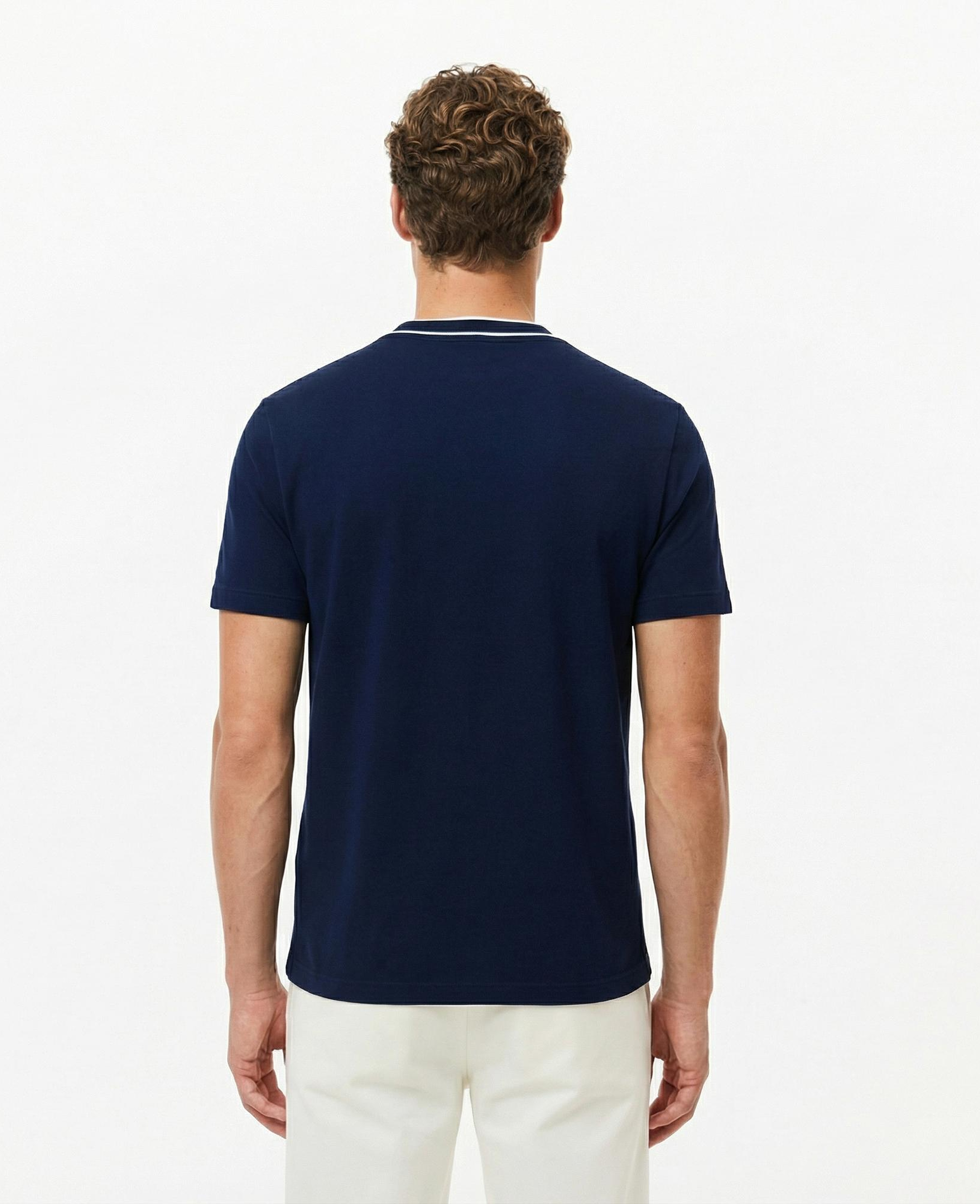 Lacoste Erkek Regular Fit Bisiklet Yaka Lacivert T-Shirt