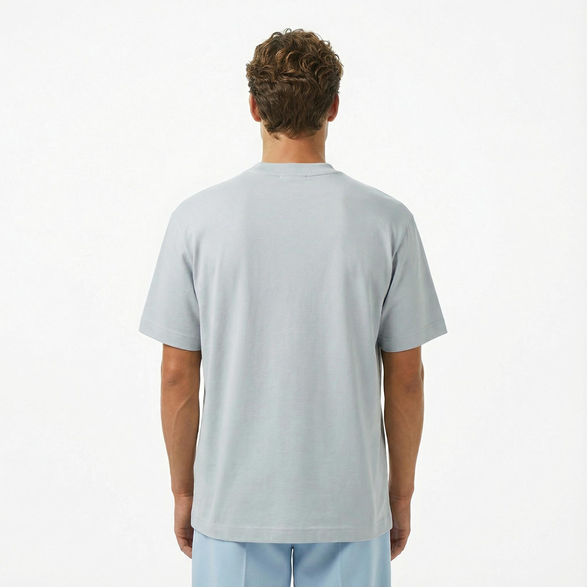 Lacoste Erkek Relaxed Fit Bisiklet Yaka Gri T-Shirt