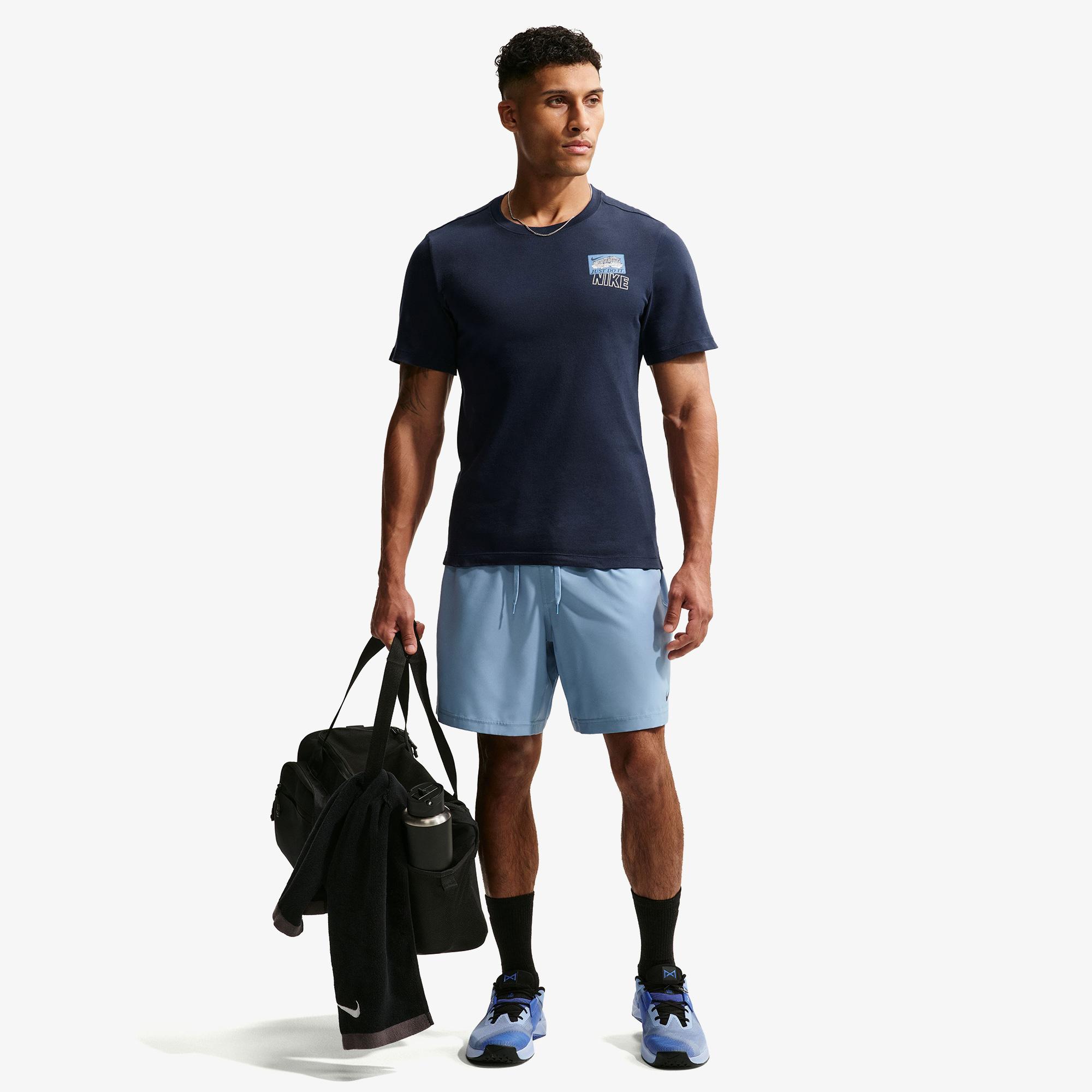 Nike Dri-Fit Form 18 cm Erkek Mavi Şort