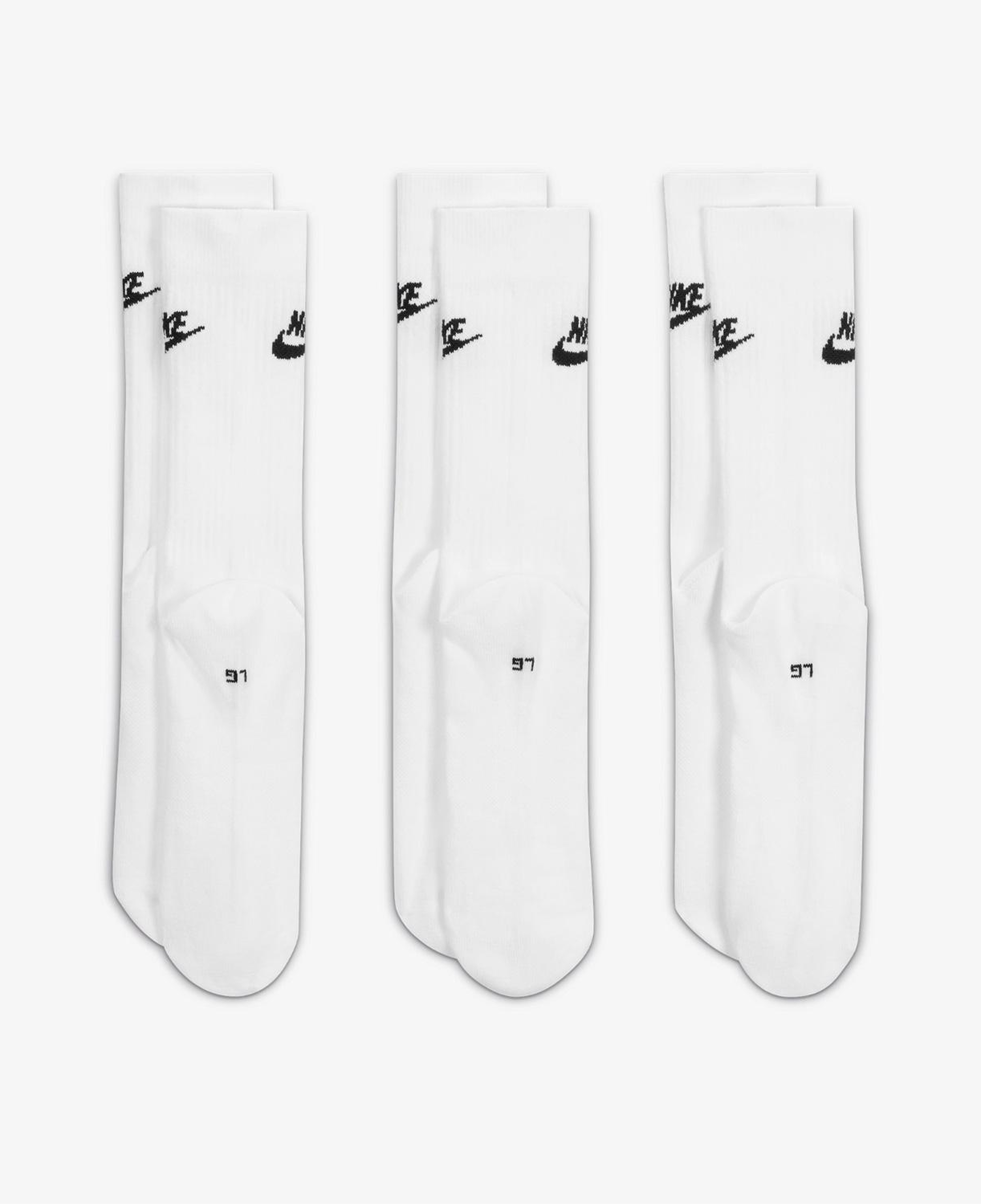 Nike Sportswear Everyday Essential Cr 3'lü Unisex Beyaz Çorap