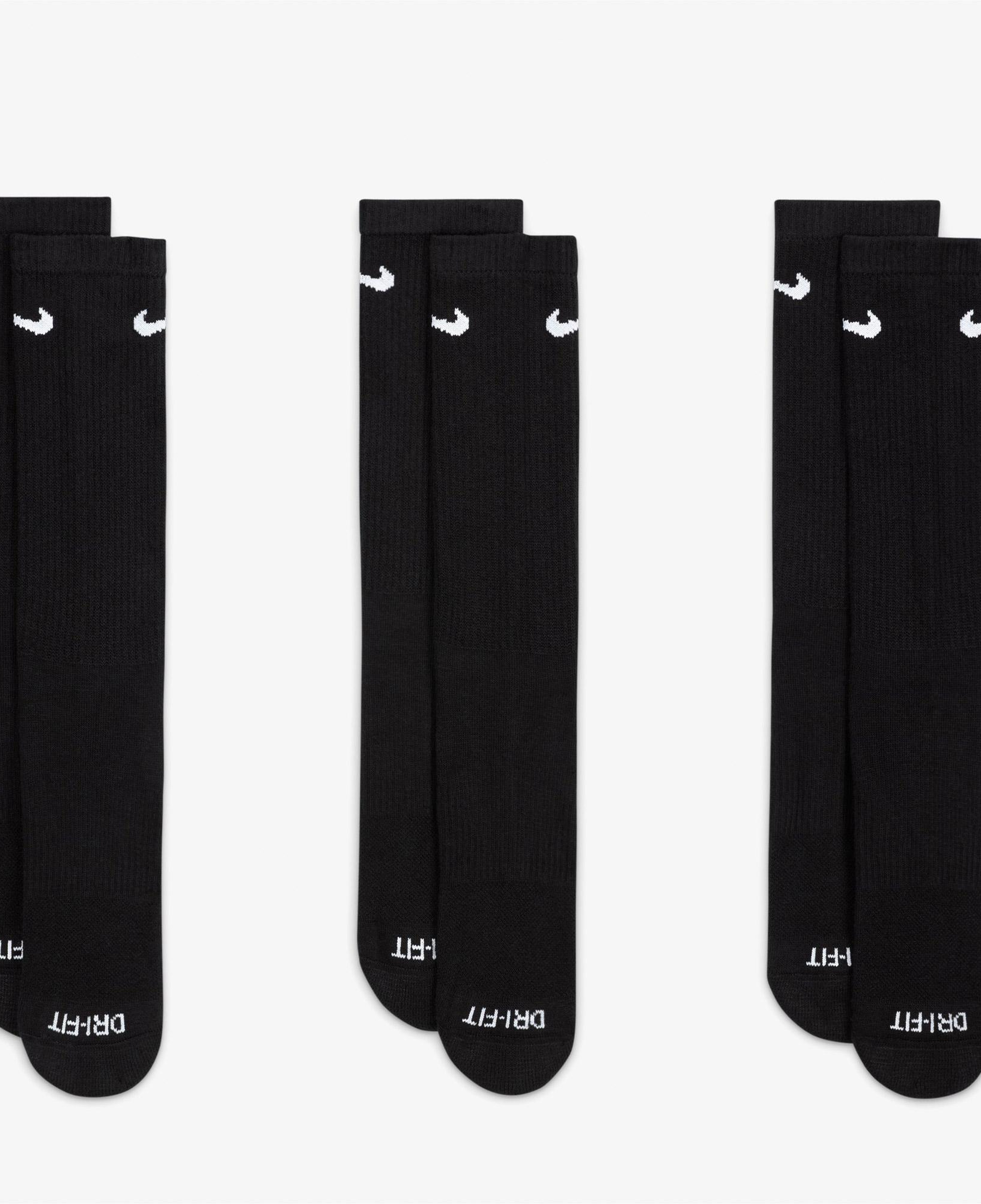 Nike Everyday Plus Cushioned 3'lü Unisex Siyah Çorap