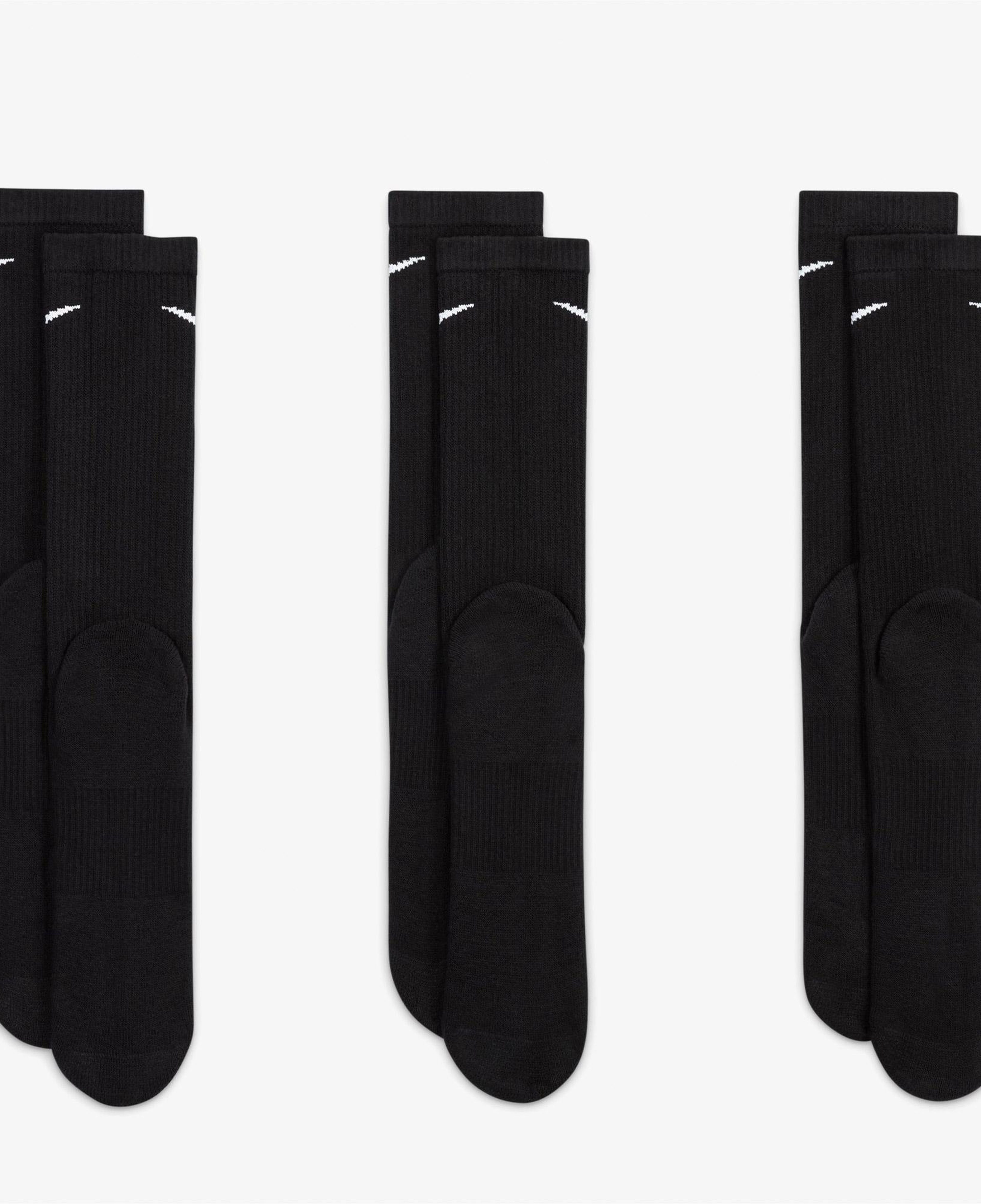 Nike Everyday Plus Cushioned 3'lü Unisex Siyah Çorap