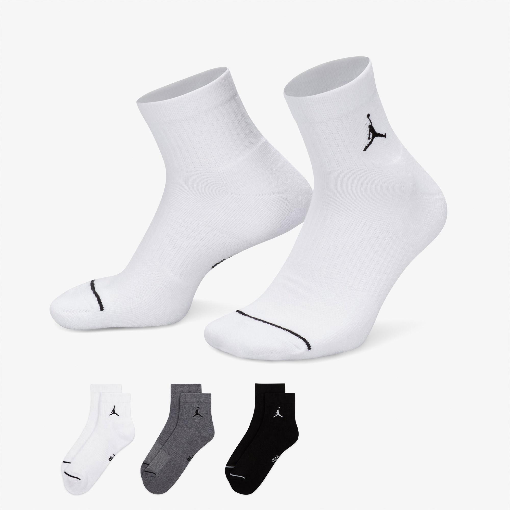Jordan Cush Poly 3' lü Unisex Renkli Çorap