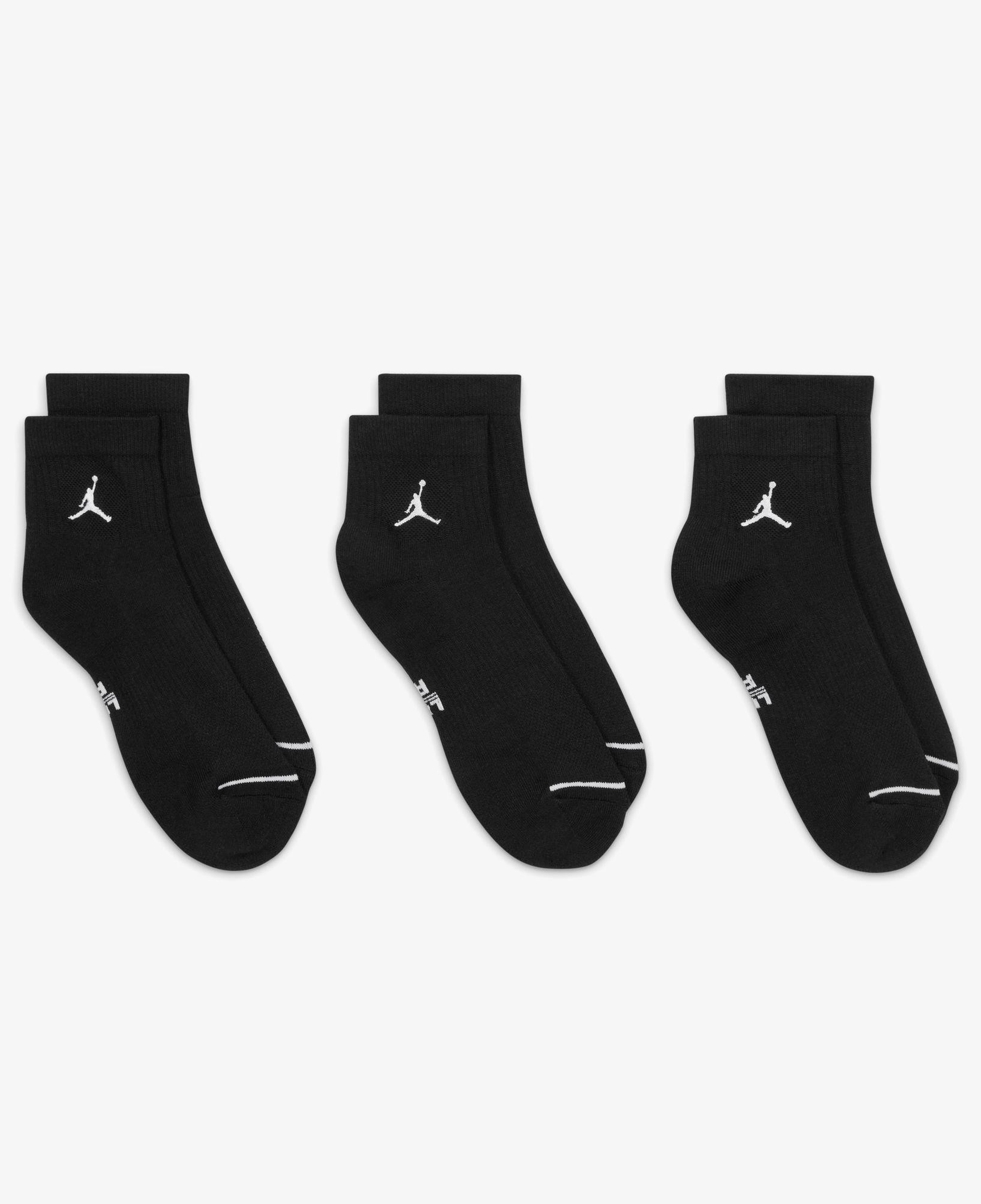 Jordan Cush Poly 3' lü Unisex Siyah Çorap