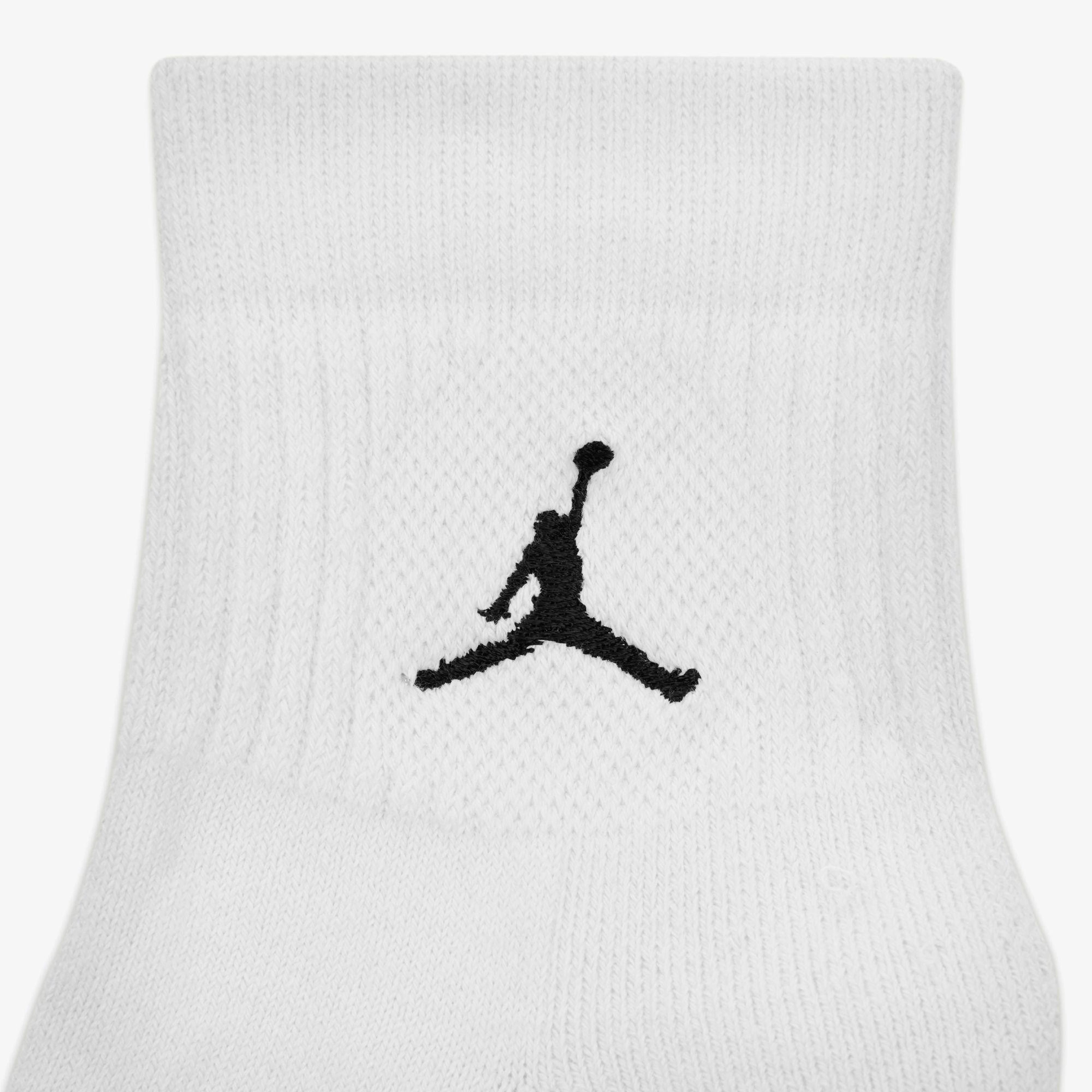 Jordan Cush Poly 3' lü Unisex Beyaz Çorap