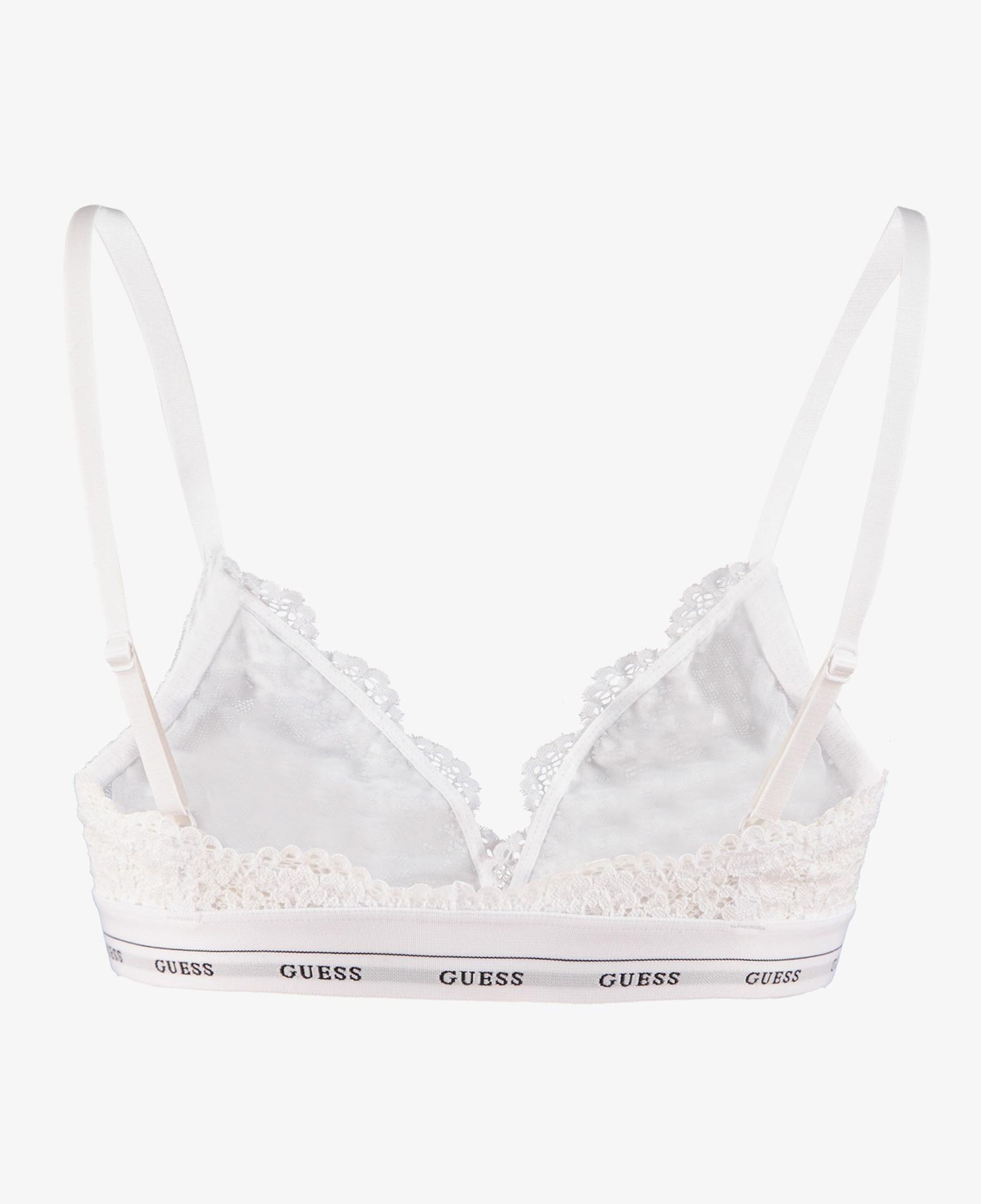 Guess Jane Triangle Flowery Lace Band Solid Kadın Beyaz Sütyen