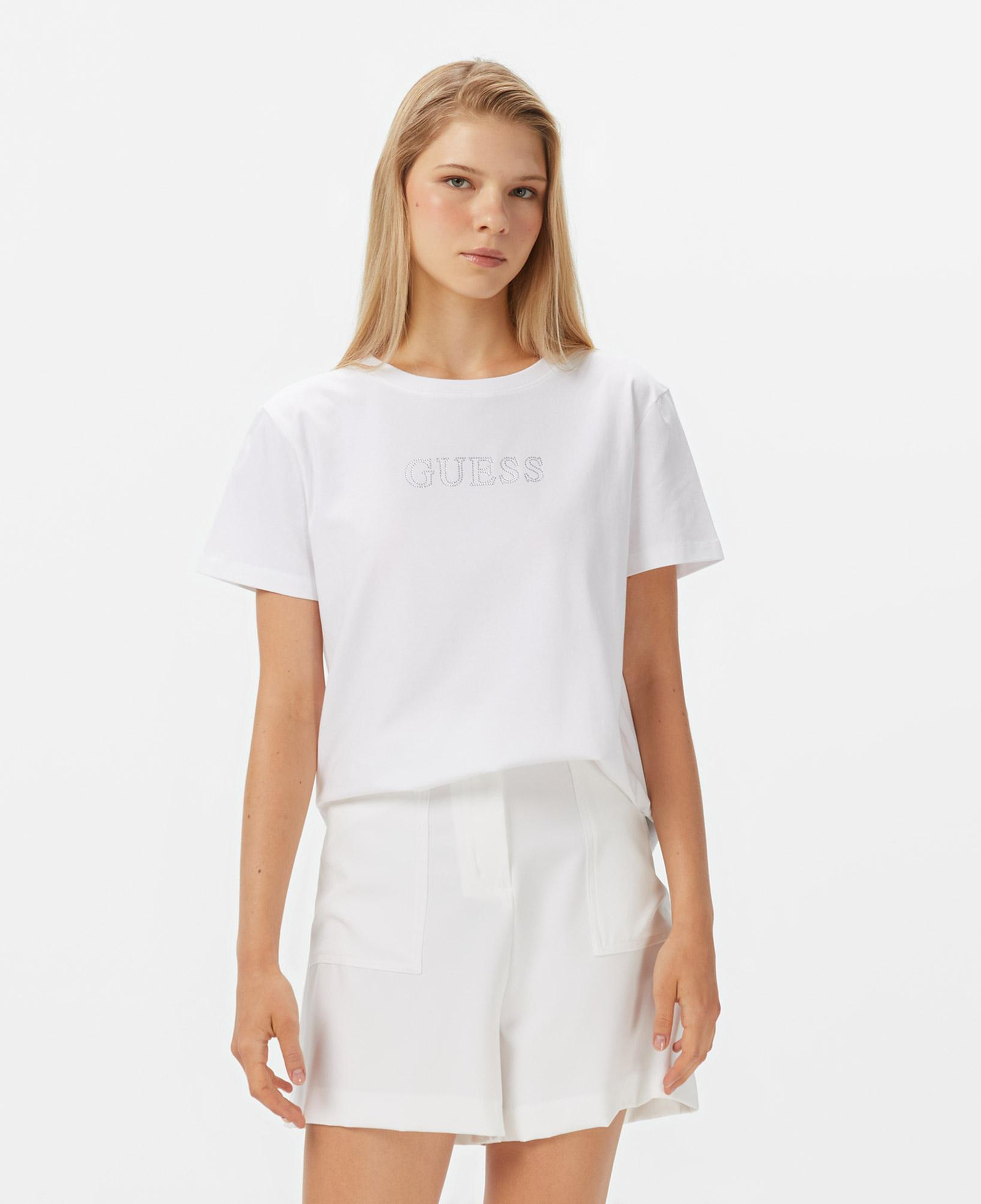 Guess Briana Regular Fit Kadın Beyaz T-Shirt