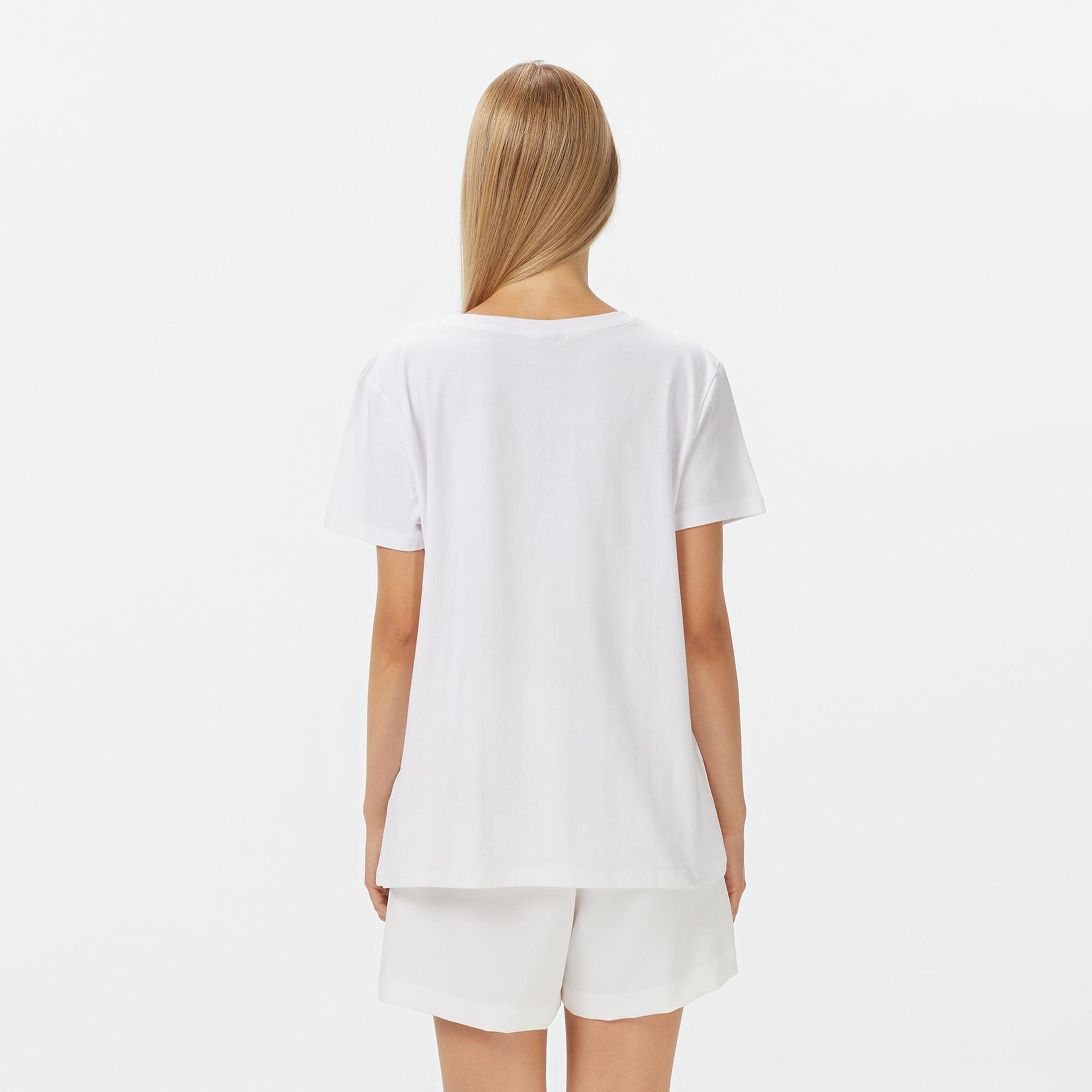 Guess Briana Regular Fit Kadın Beyaz T-Shirt