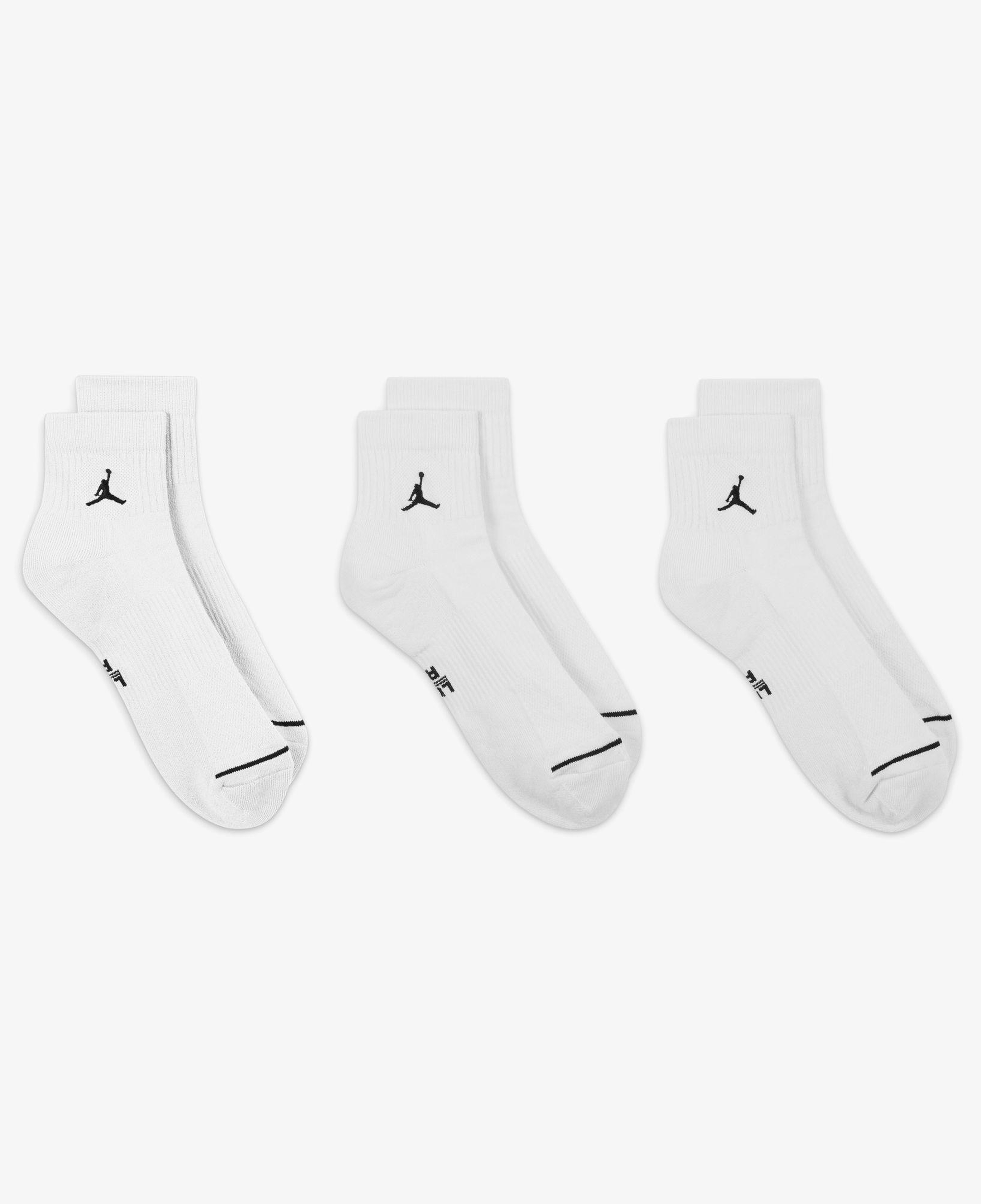 Jordan Cush Poly 3' lü Unisex Beyaz Çorap