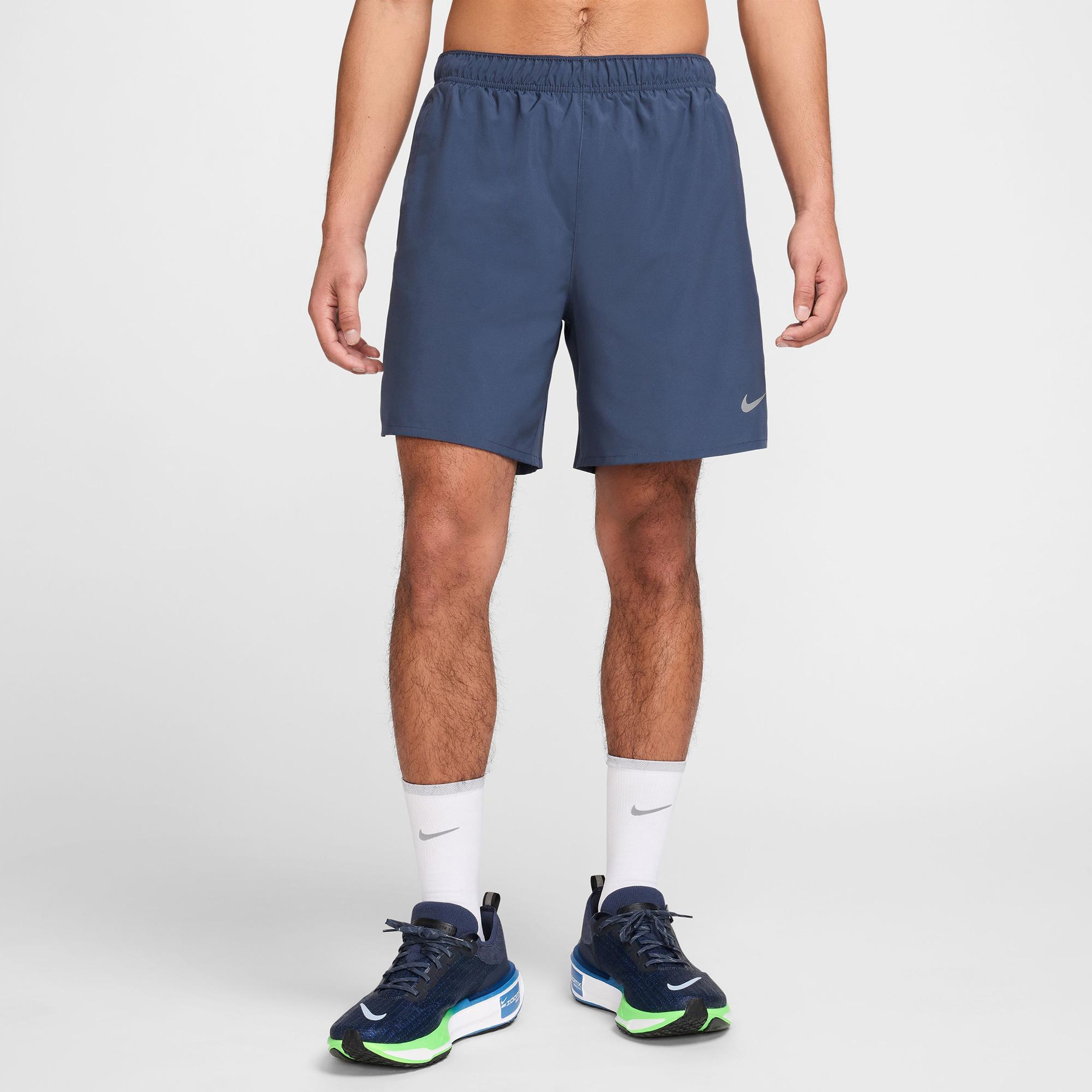 Nike Dri-Fit Challenger Erkek Mavi Şort