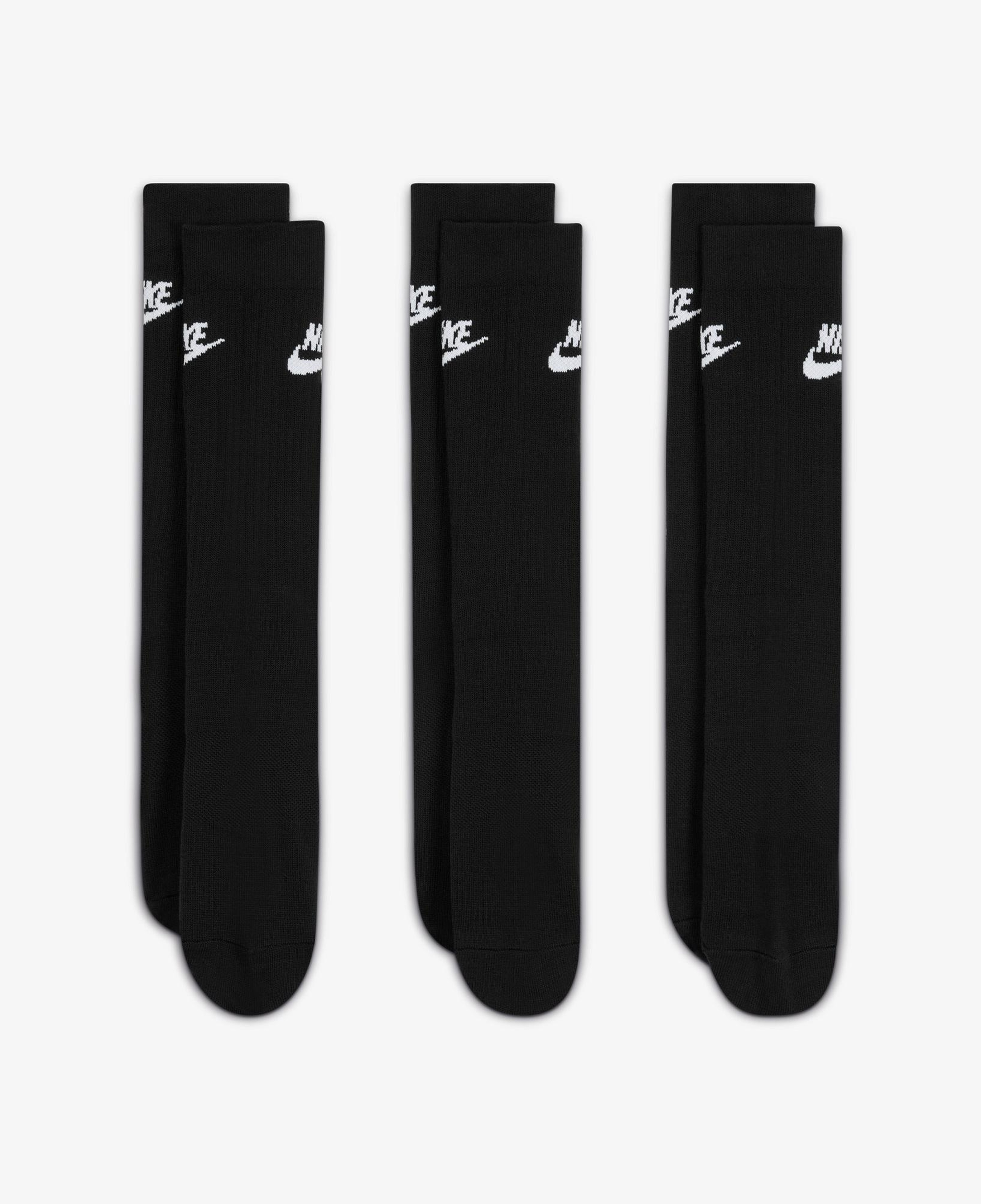 Nike Sportswear Everyday Essential Cr 3'lü Unisex Siyah Çorap