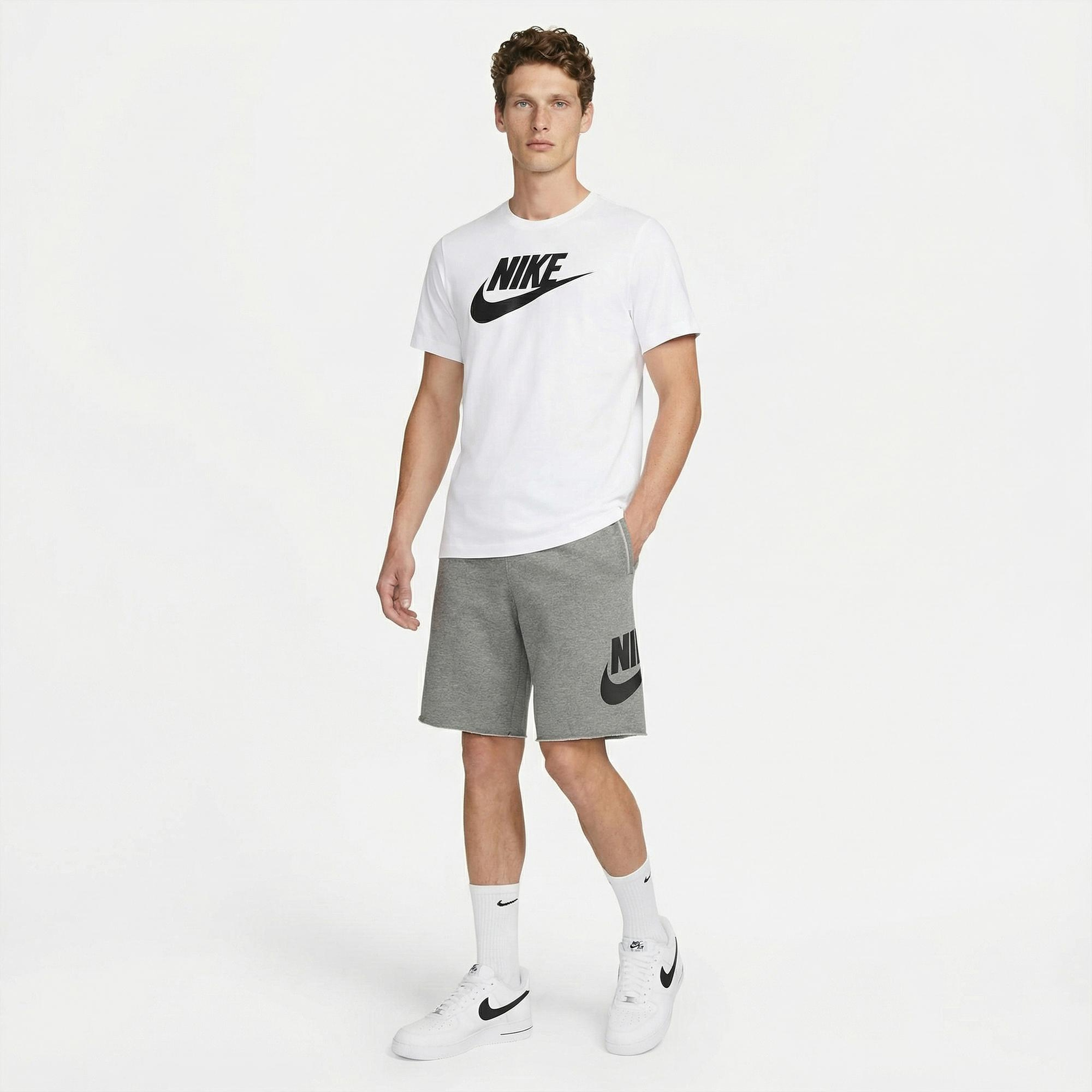 Nike Sportswear Icon Futura Erkek Beyaz T-Shirt