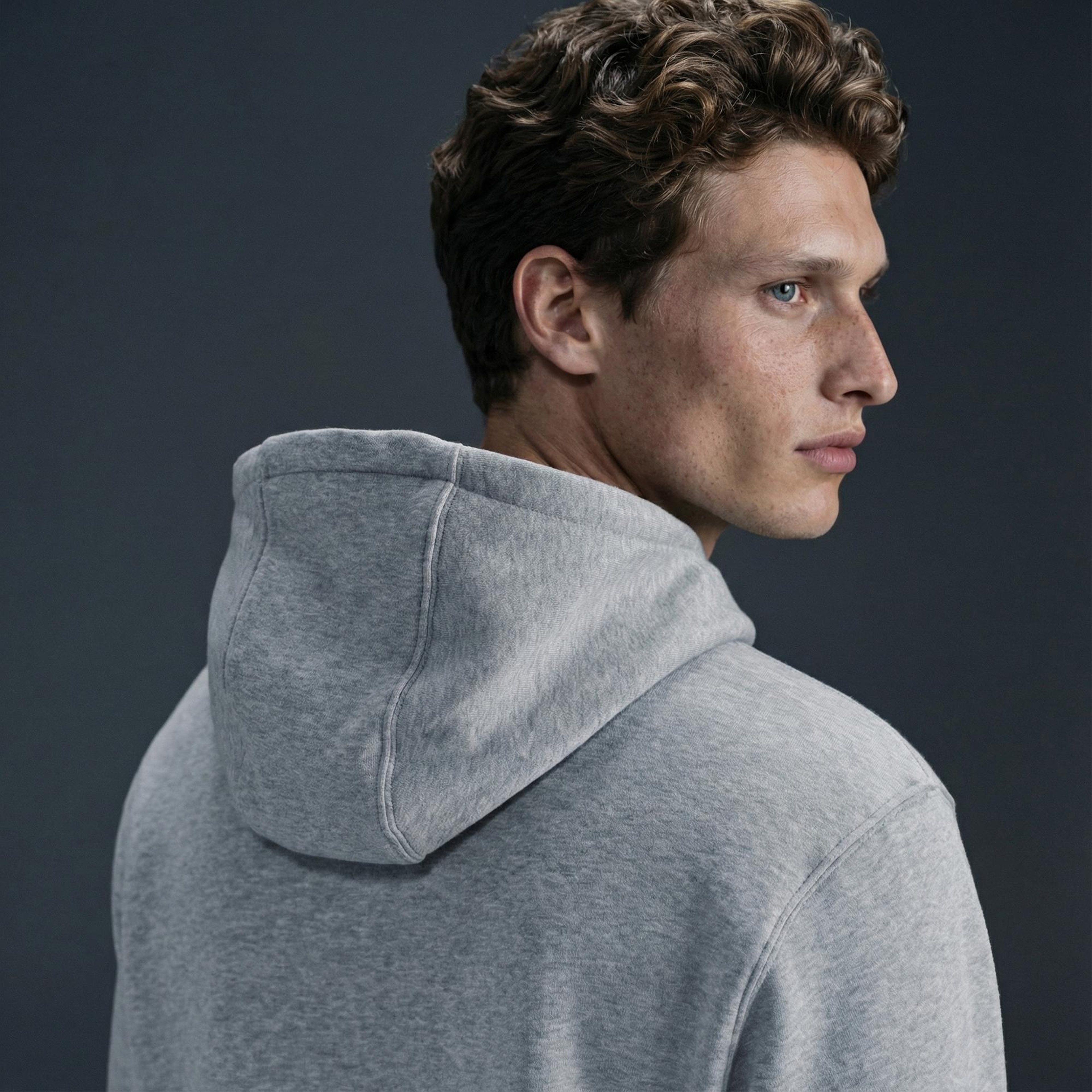 Nike Club Pullover Fleece Erkek Gri Hoodie