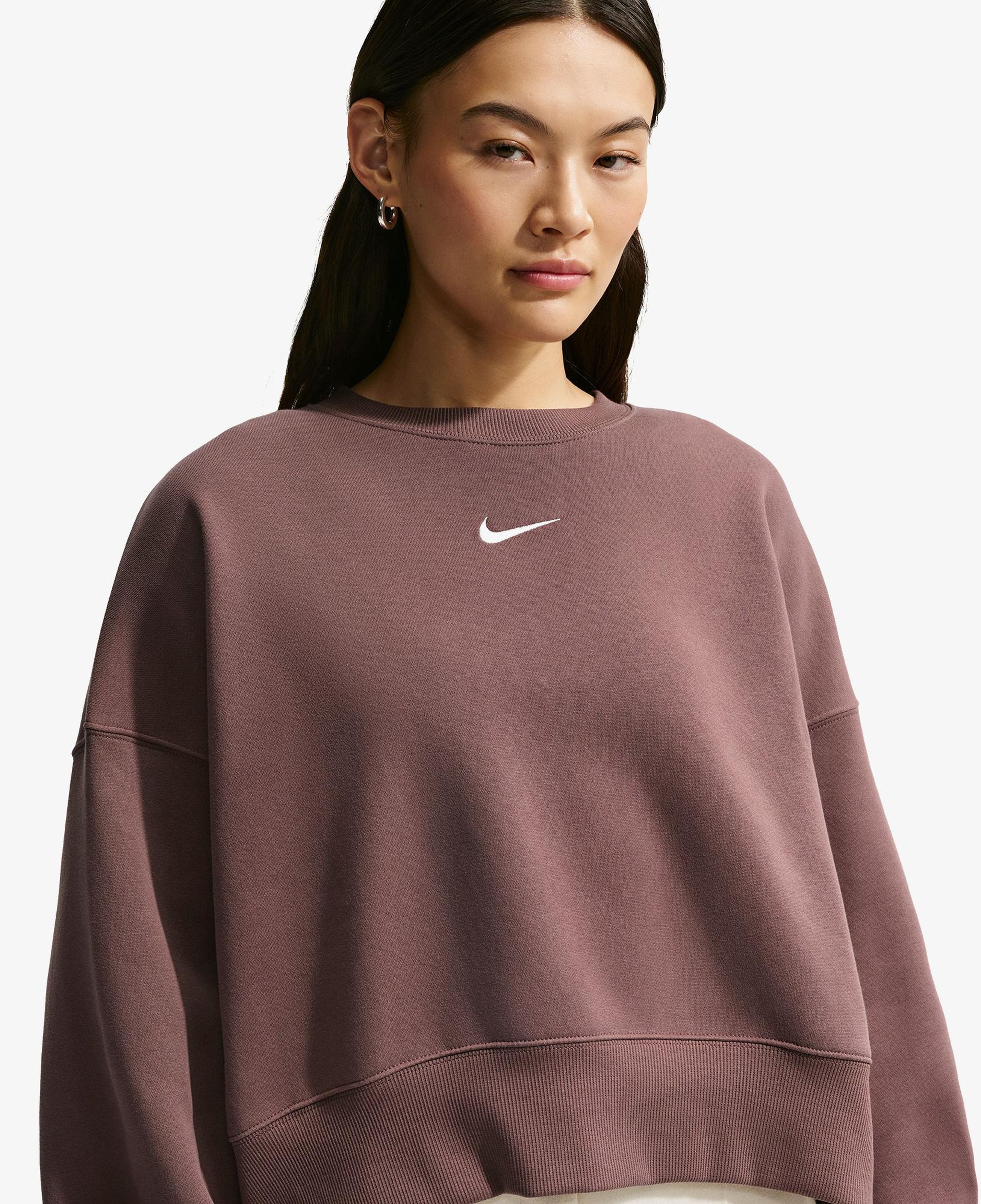 Nike Sportswear Phoenix Fleece Kadın Mor Sweatshirt
