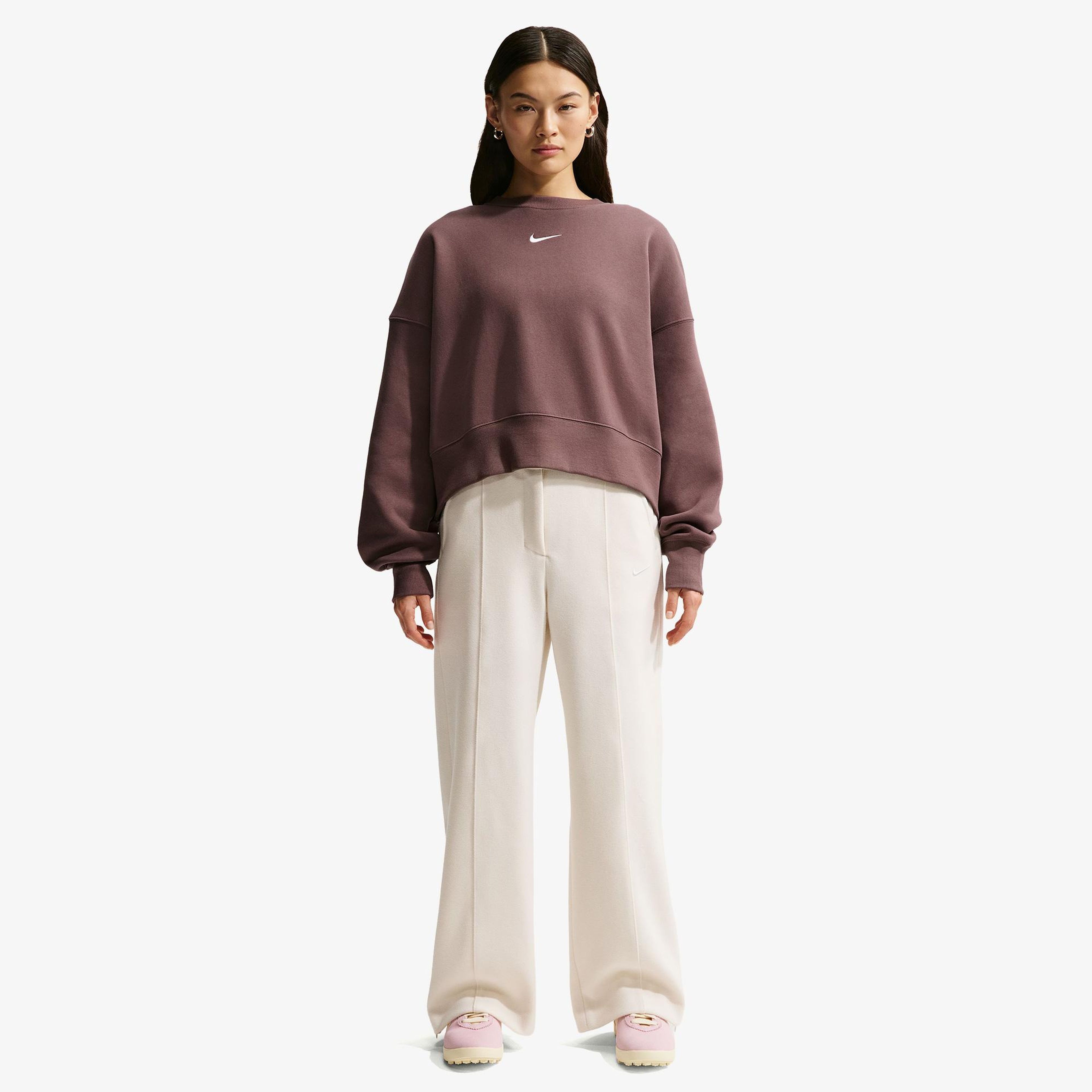 Nike Sportswear Phoenix Fleece Kadın Mor Sweatshirt