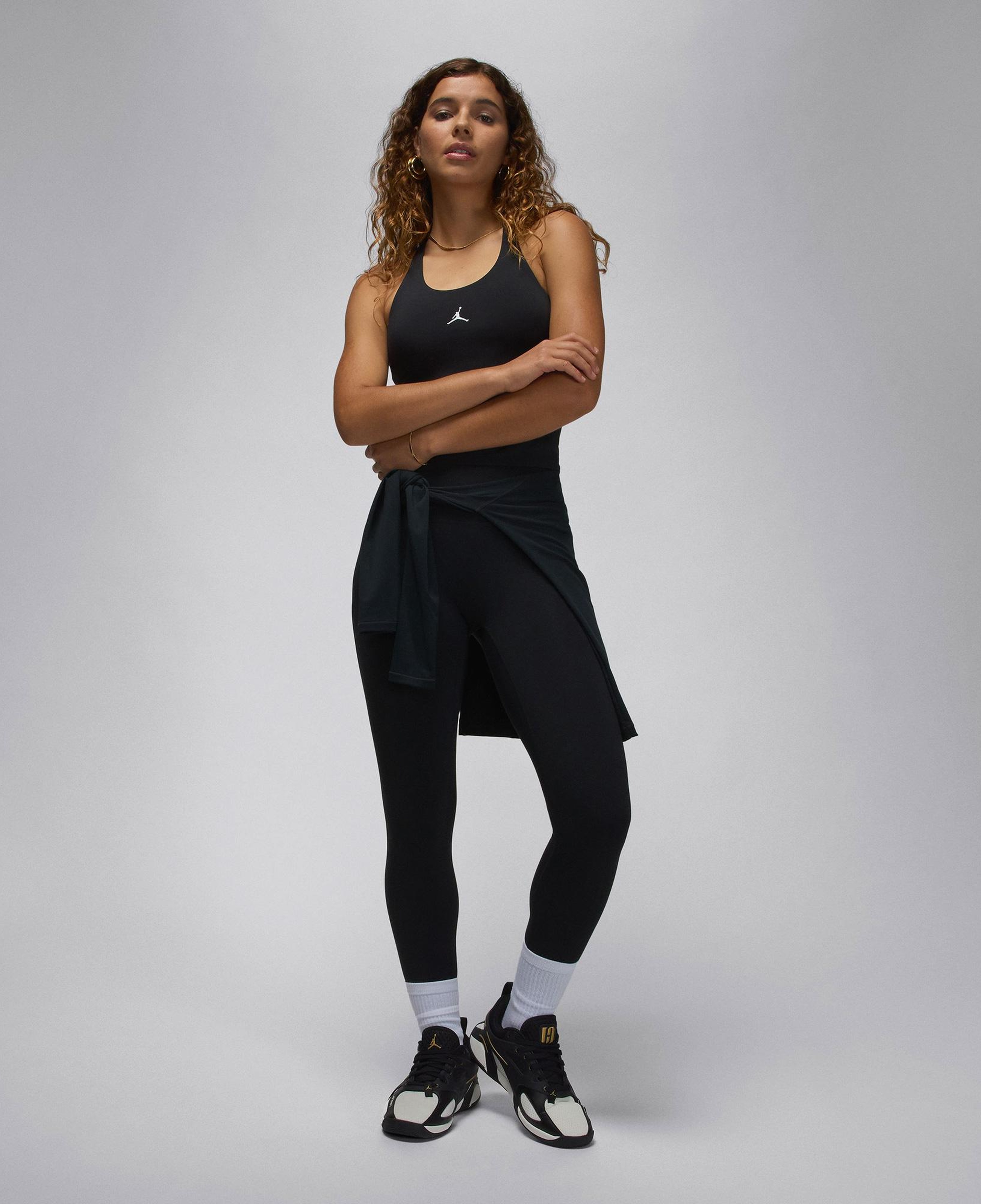 Jordan Sport Dri-Fit Practice Kadın Siyah Kolsuz T-Shirt