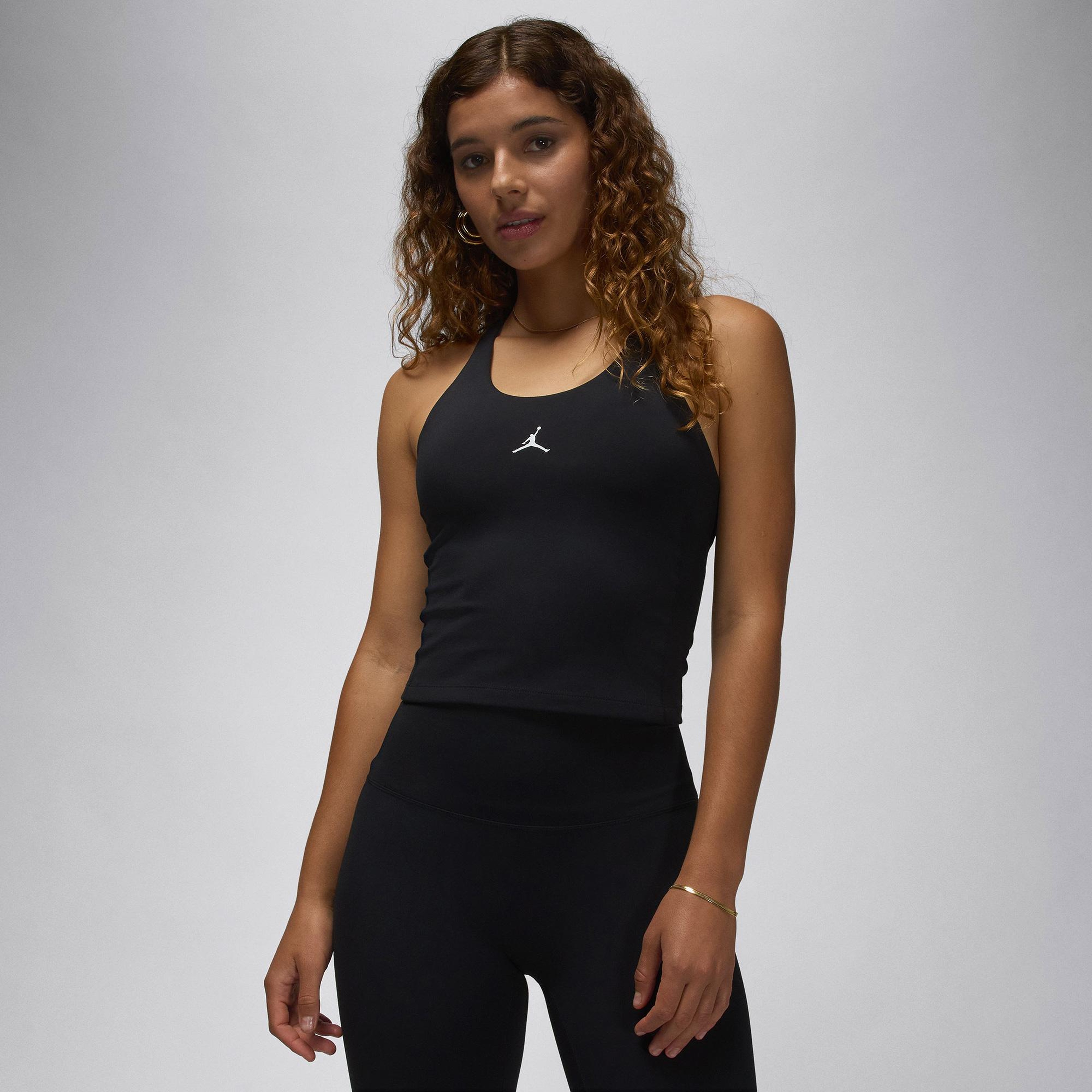 Jordan Sport Dri-Fit Practice Kadın Siyah Kolsuz T-Shirt