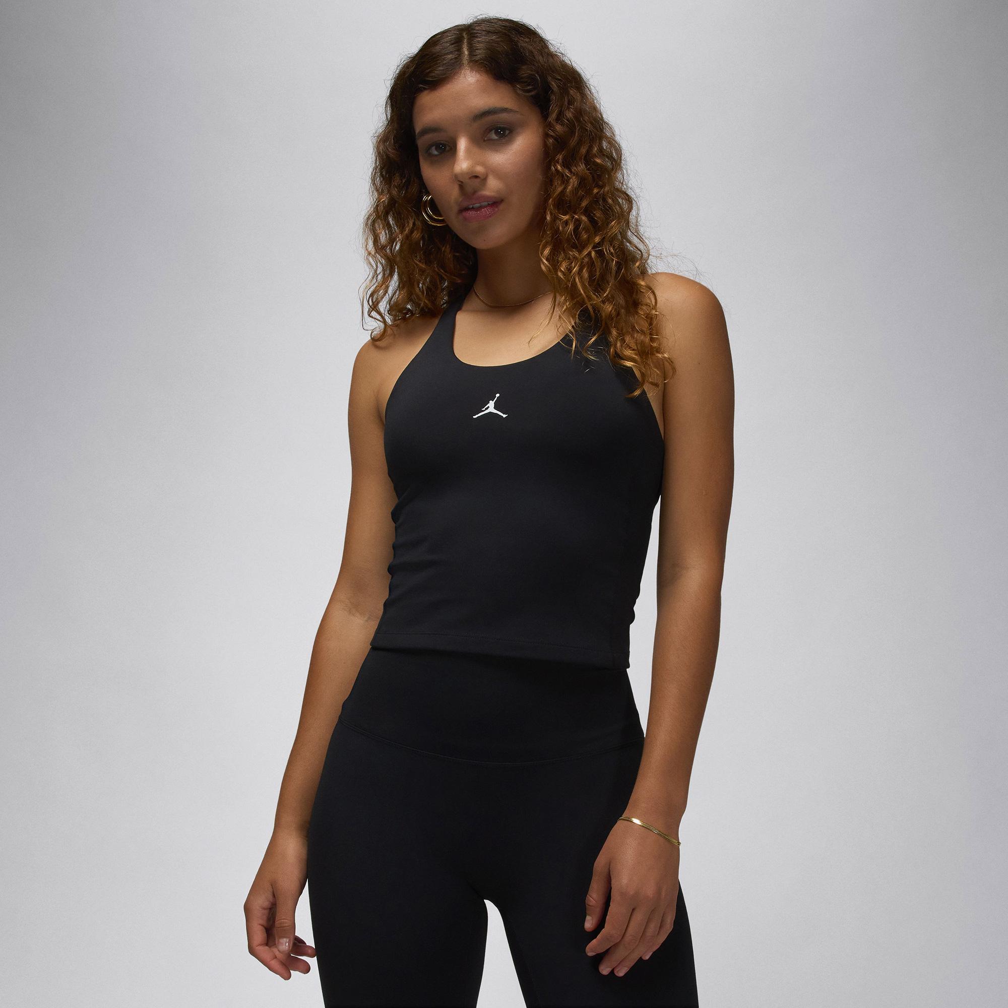 Jordan Sport Dri-Fit Practice Kadın Siyah Kolsuz T-Shirt