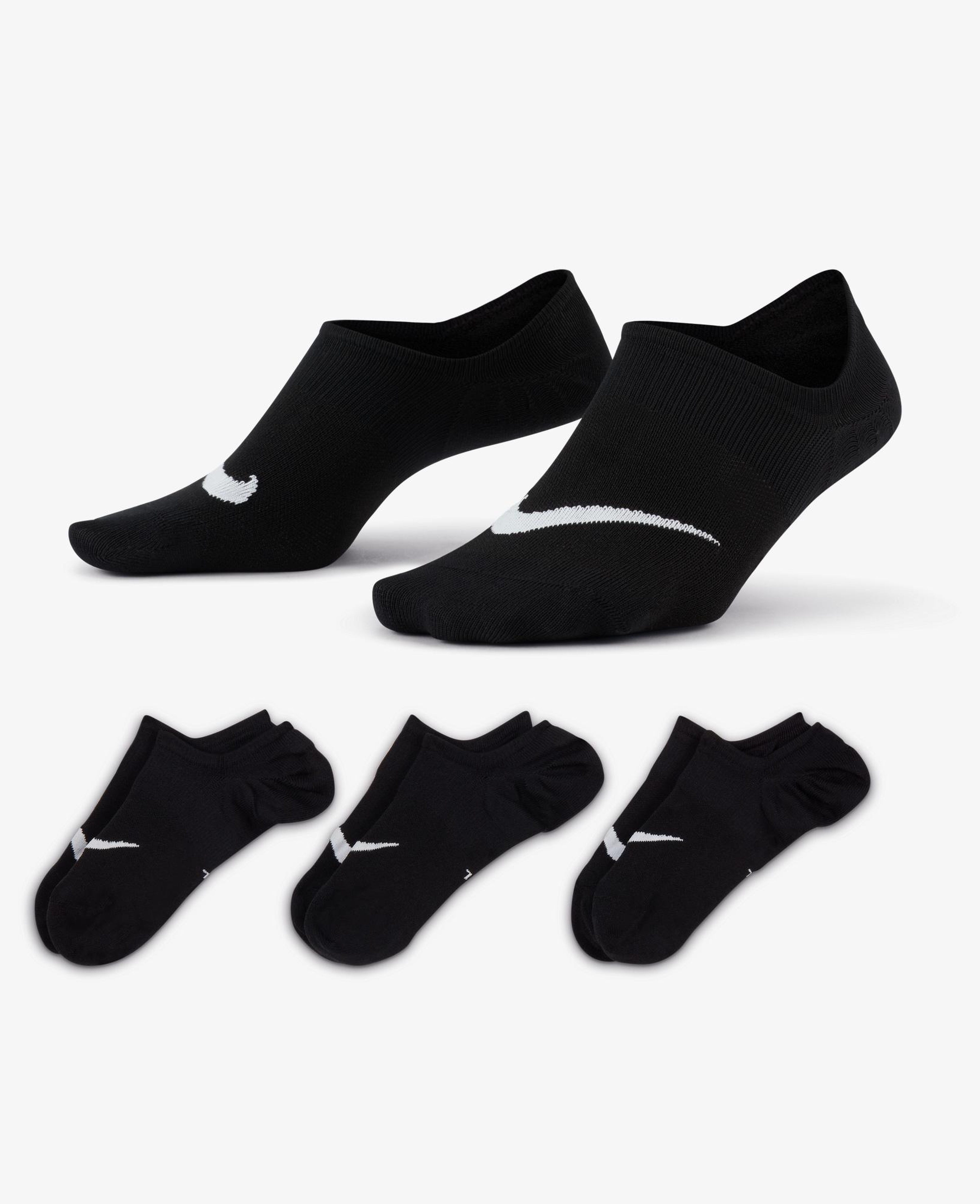 Nike Everyday Plus Lightweight Footie 3'lü Unisex Siyah Çorap