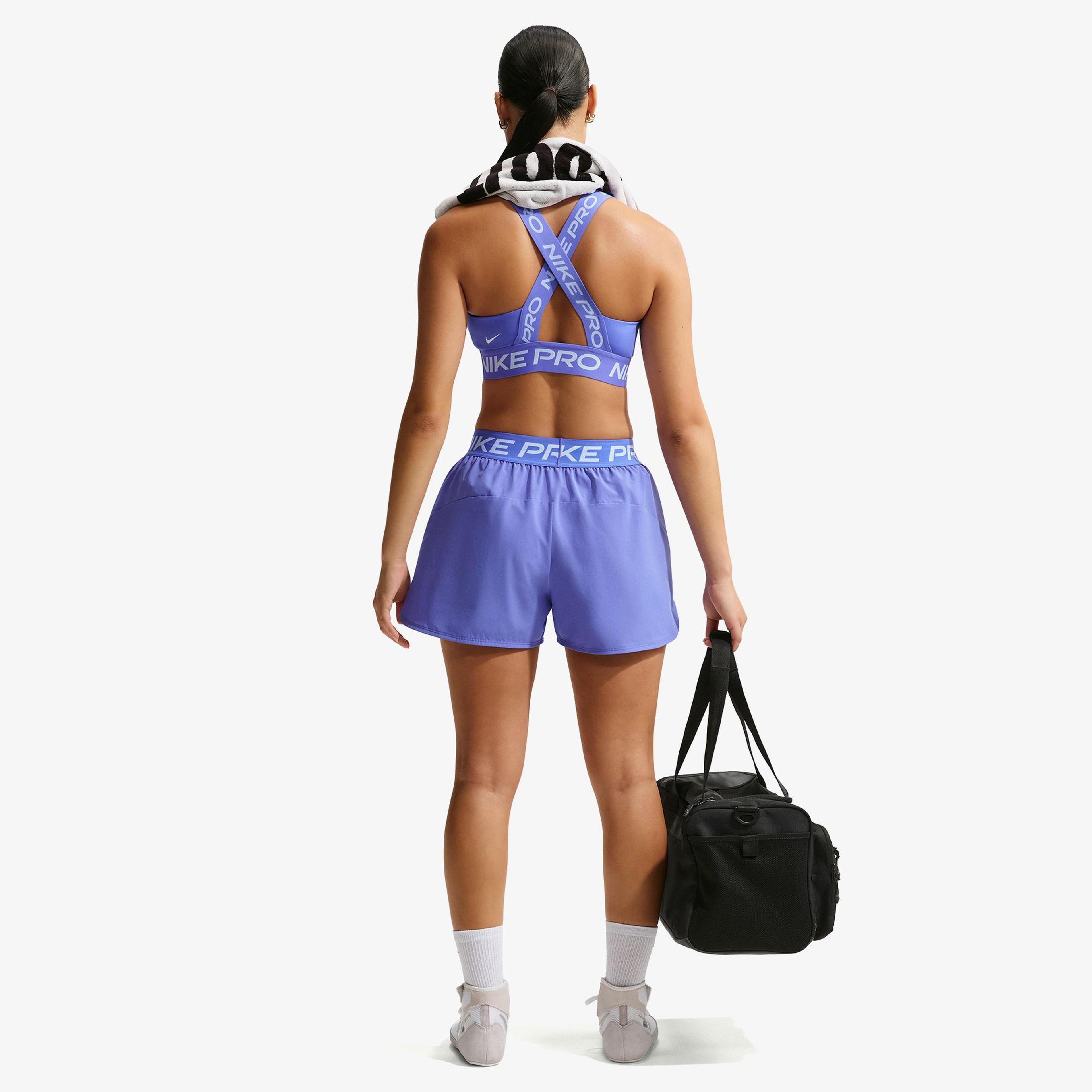 Nike Pro Dri-Fit 365 Woven 8 cm Kadın Mor Şort