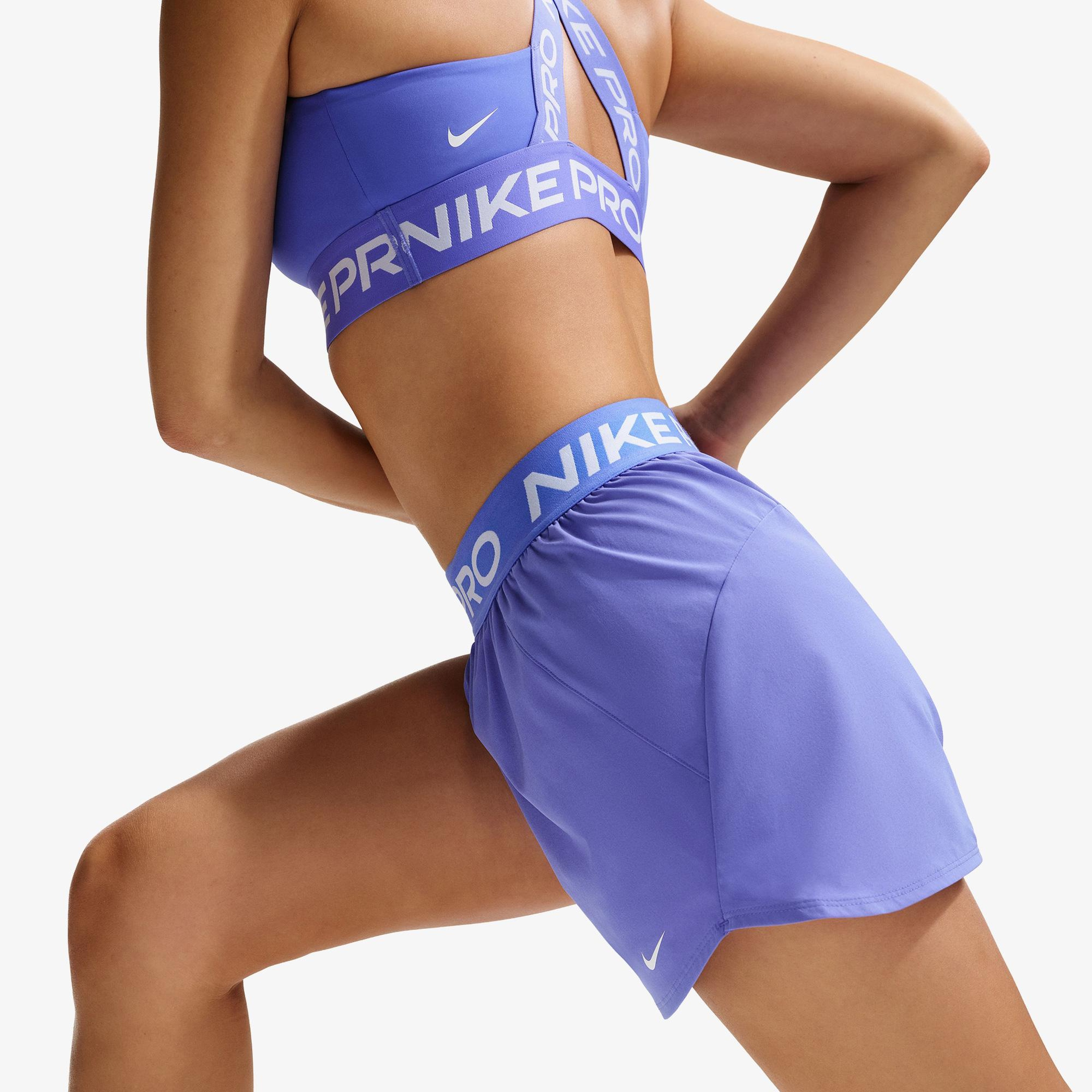Nike Pro Dri-Fit 365 Woven 8 cm Kadın Mor Şort