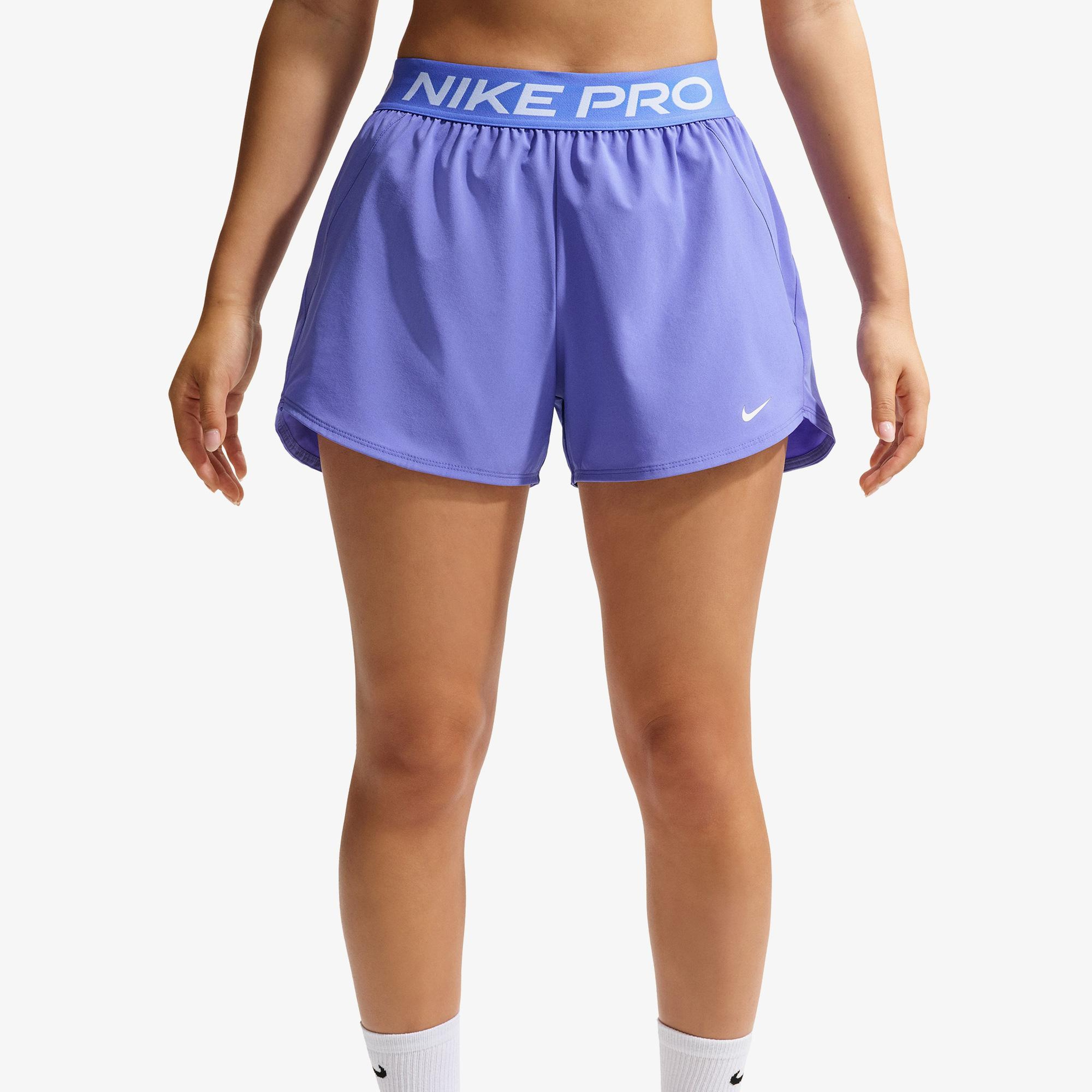 Nike Pro Dri-Fit 365 Woven 8 cm Kadın Mor Şort