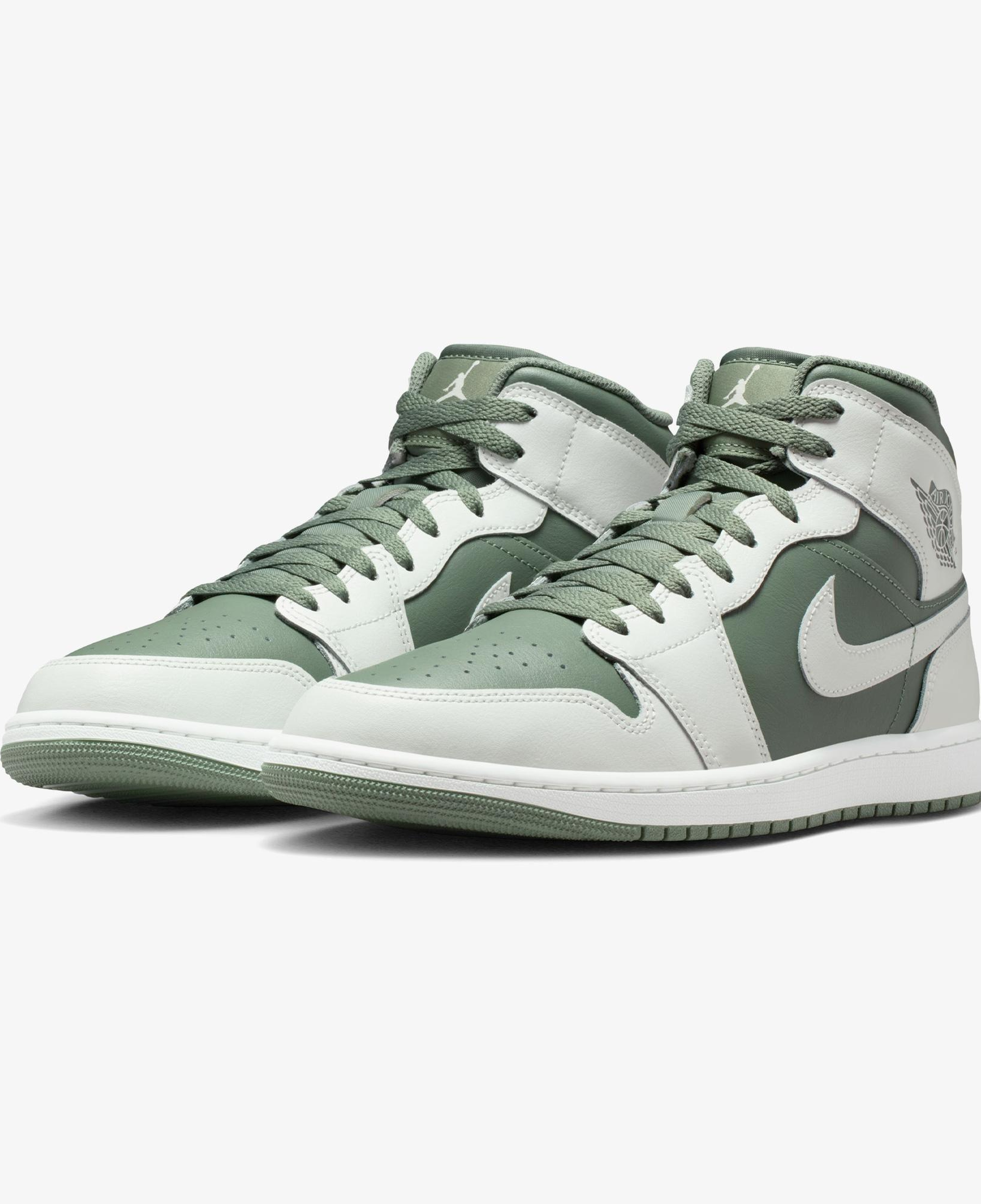 Jordan Air 1 Mid Erkek Yeşil Spor Ayakkabı