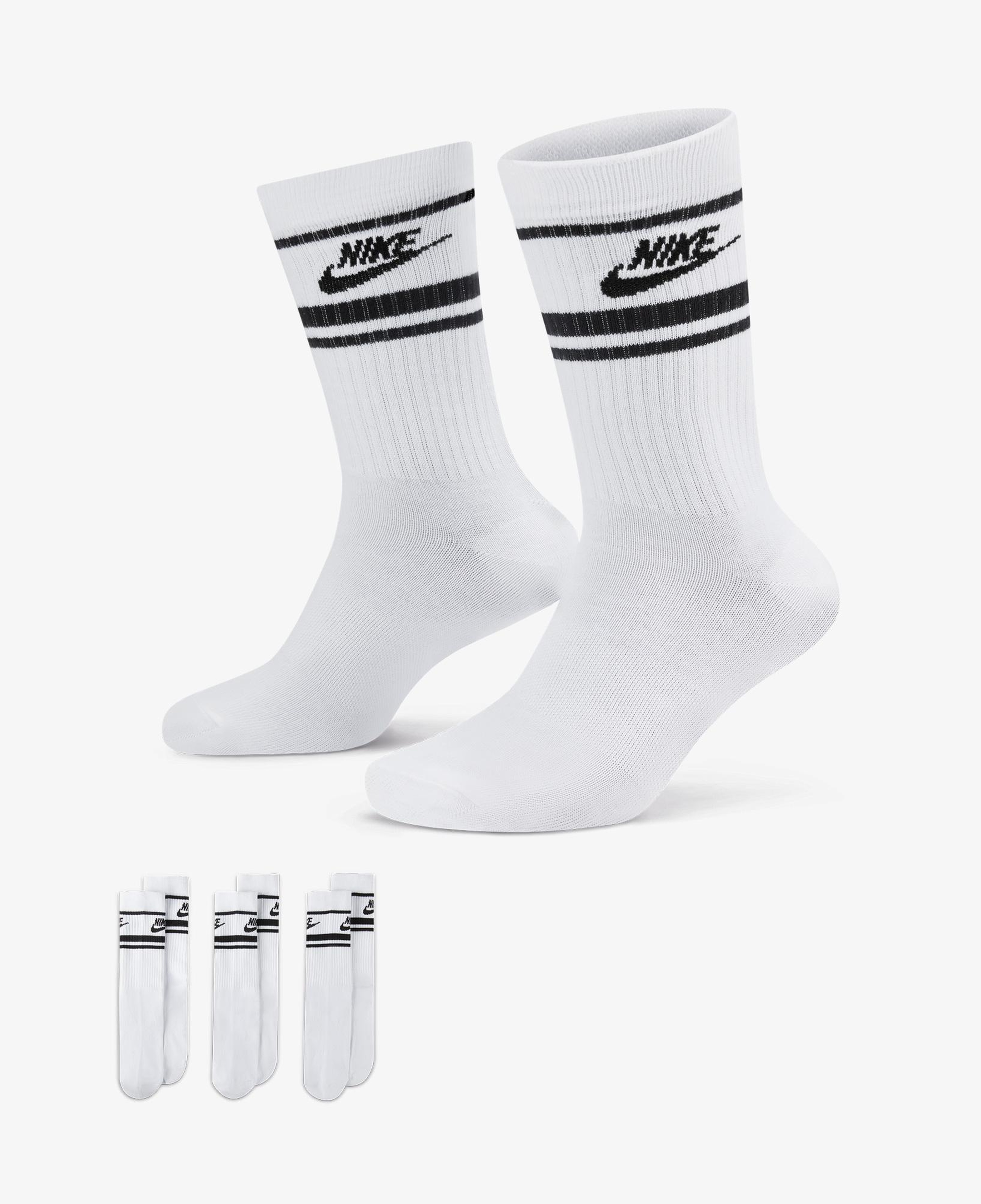 Nike Sportswear Everyday Essential Cr 3'lü Unisex Beyaz Çorap