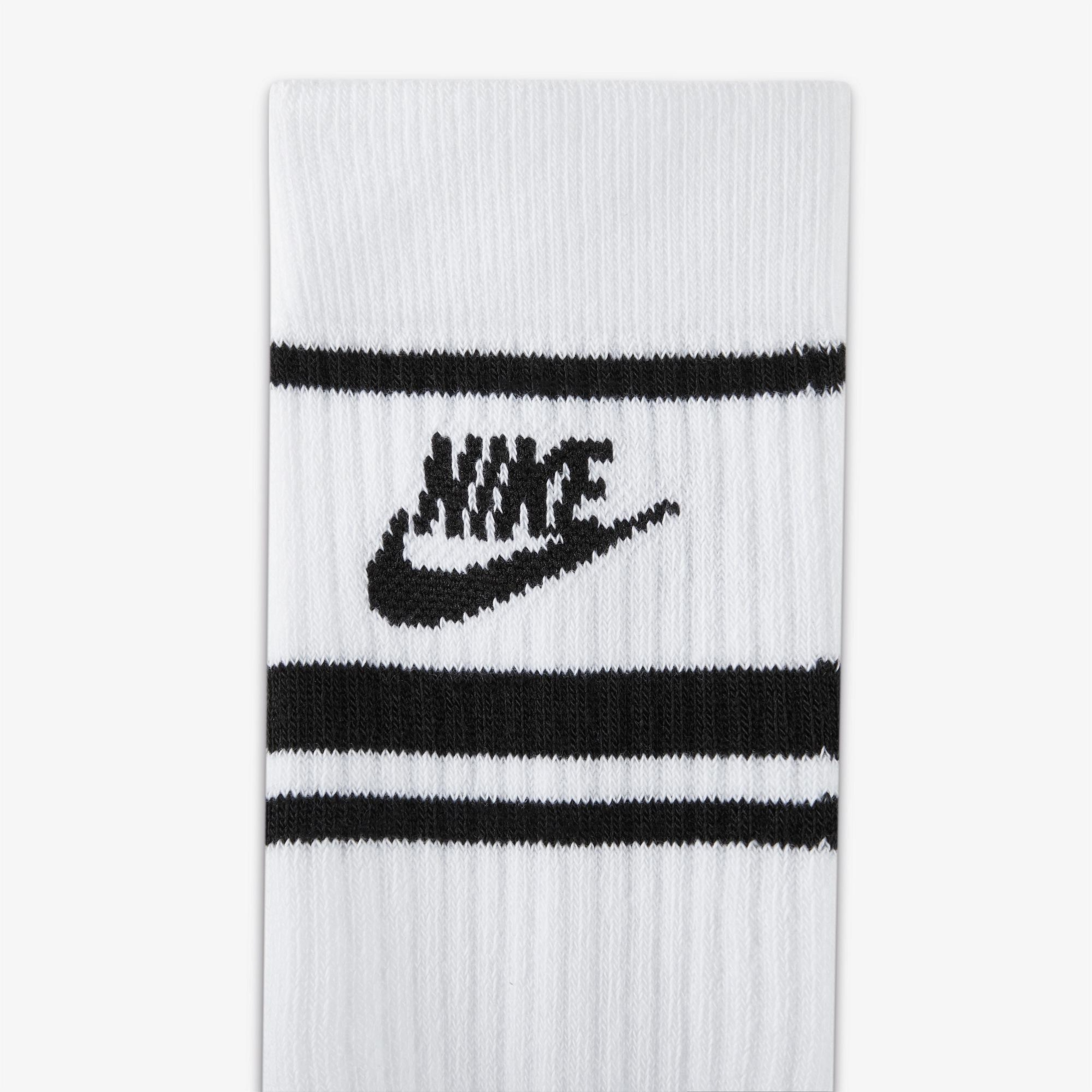 Nike Sportswear Everyday Essential Cr 3'lü Unisex Beyaz Çorap