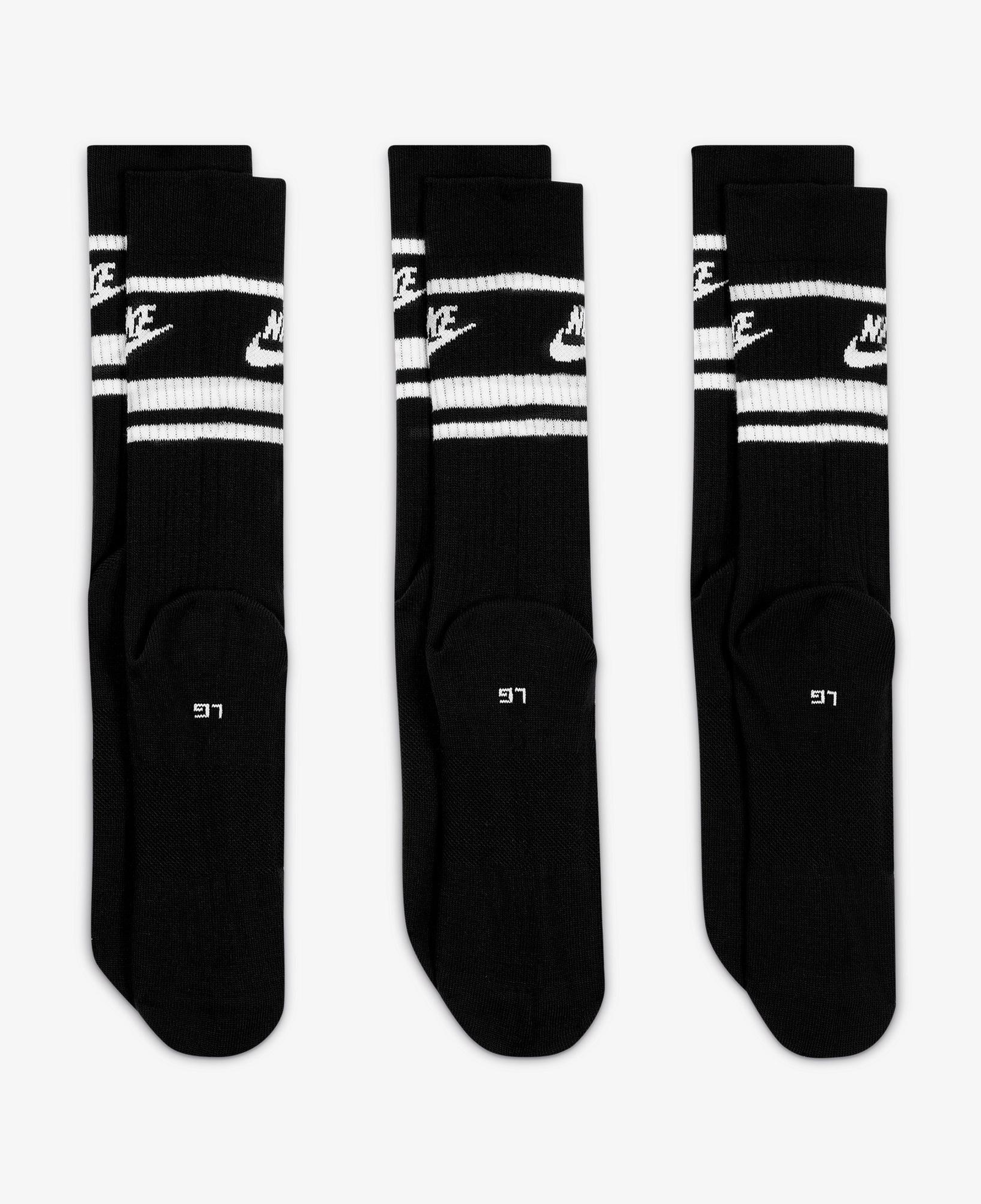 Nike Sportswear Everyday Essential Cr Unisex 3'lü Siyah Çorap