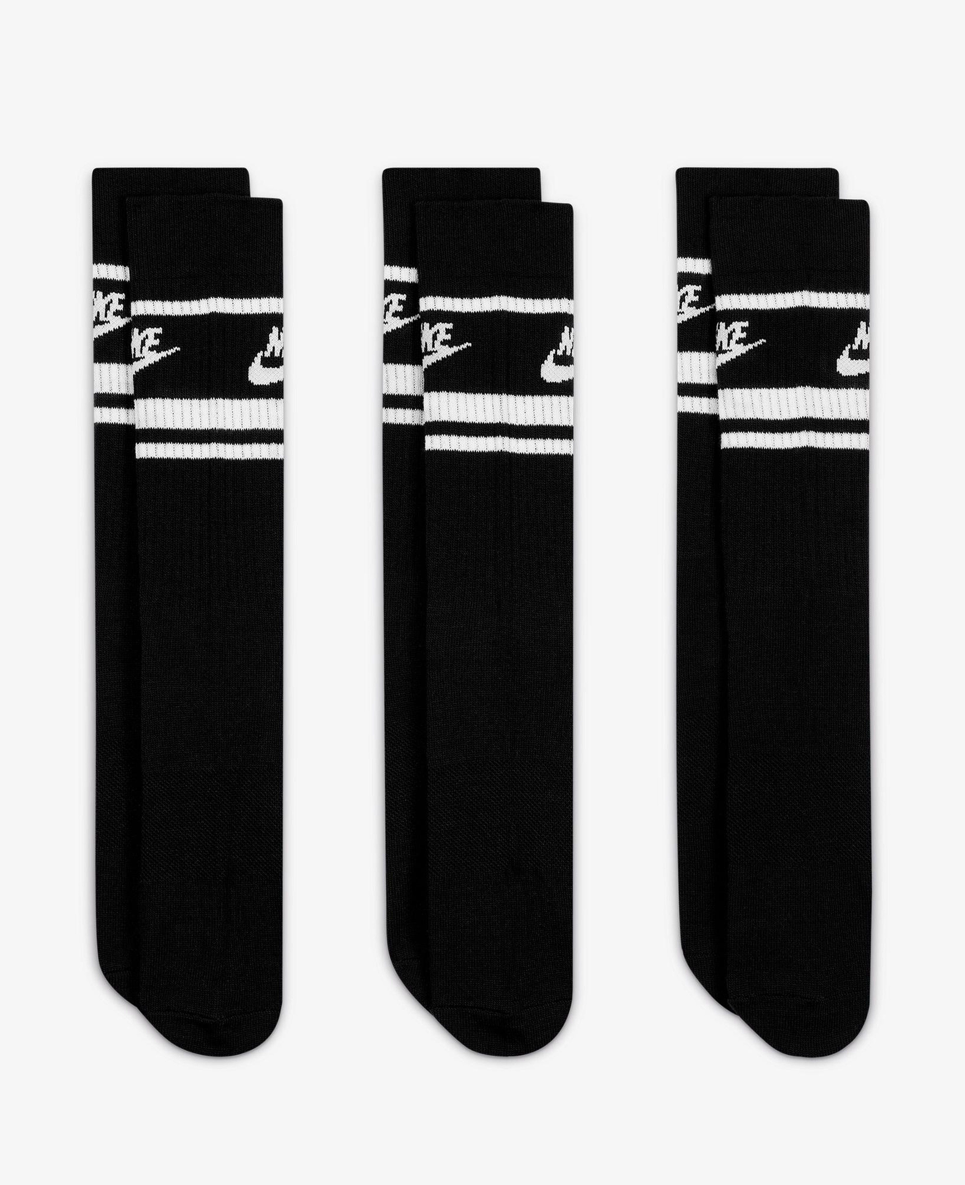 Nike Sportswear Everyday Essential Cr Unisex 3'lü Siyah Çorap