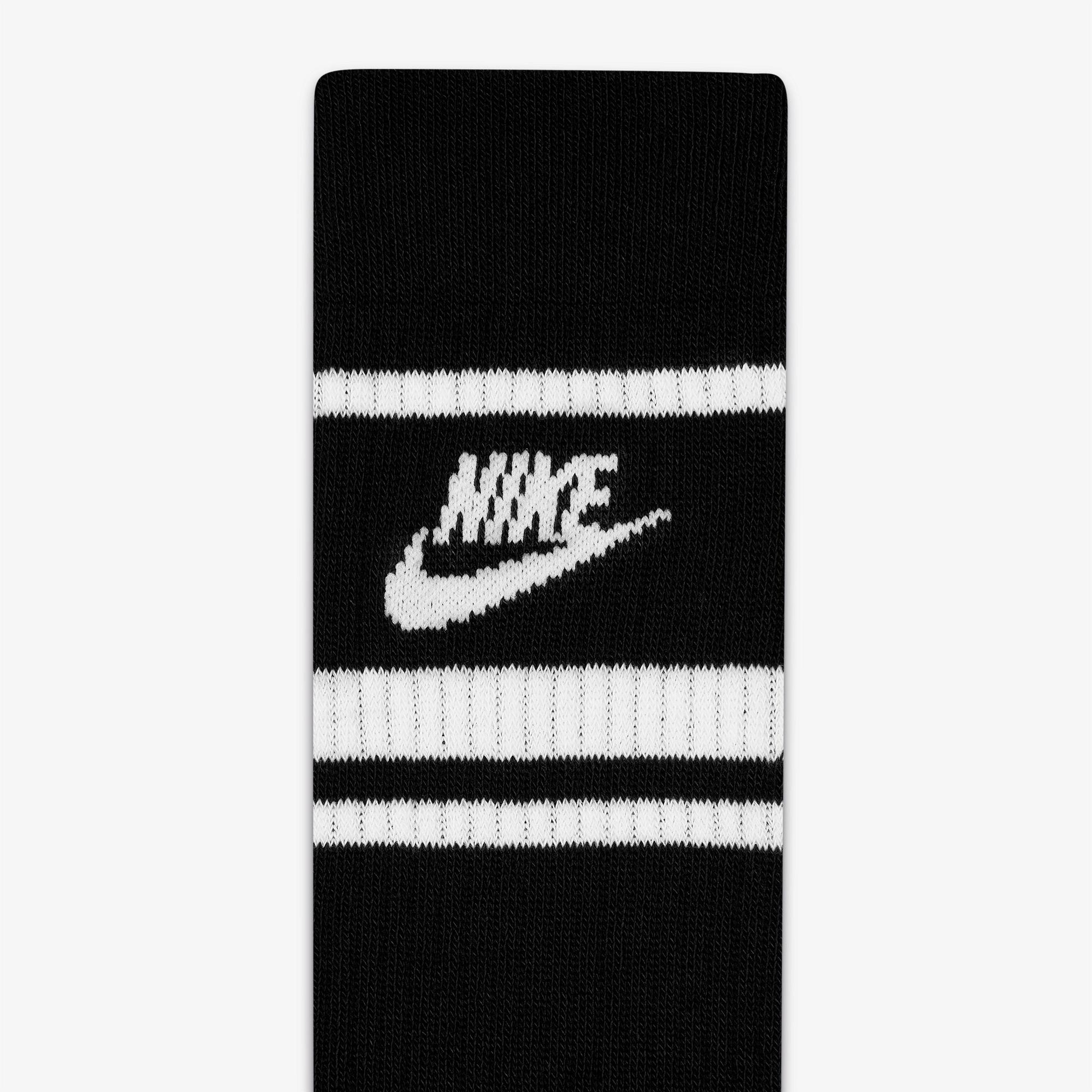 Nike Sportswear Everyday Essential Cr Unisex 3'lü Siyah Çorap