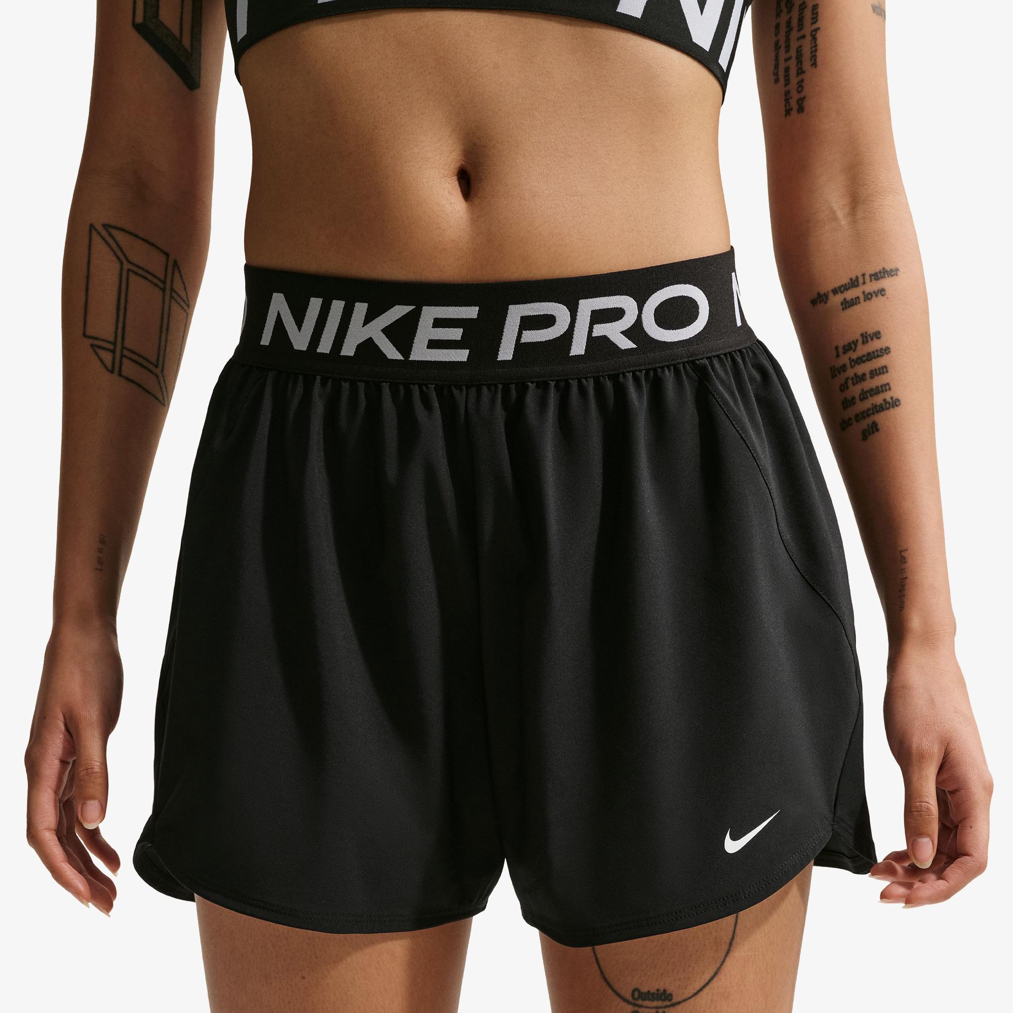 Nike Pro Dri-Fit 365 Woven 8 cm Kadın Siyah Şort