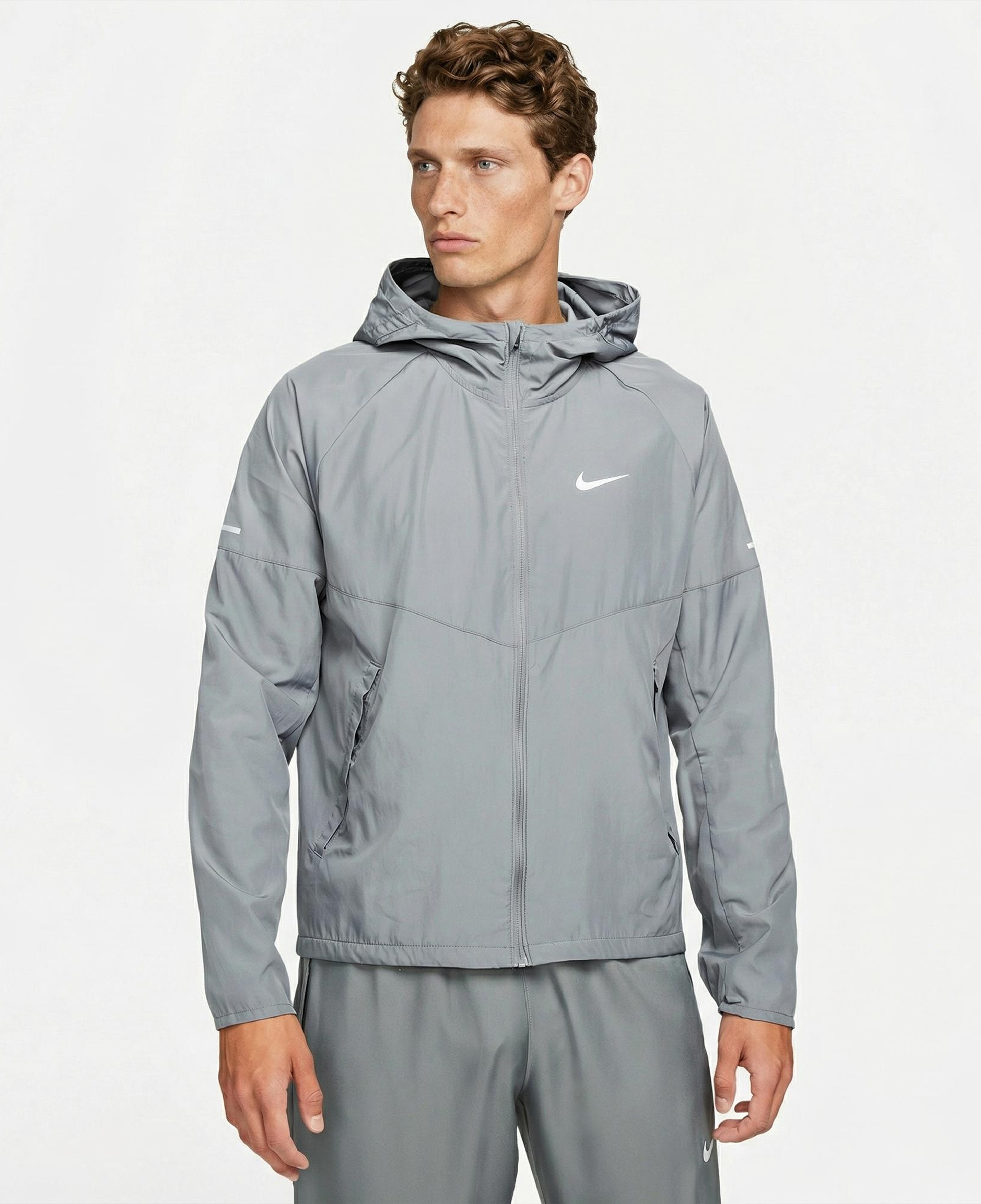Nike Repel Miler Erkek Gri Rüzgarlık