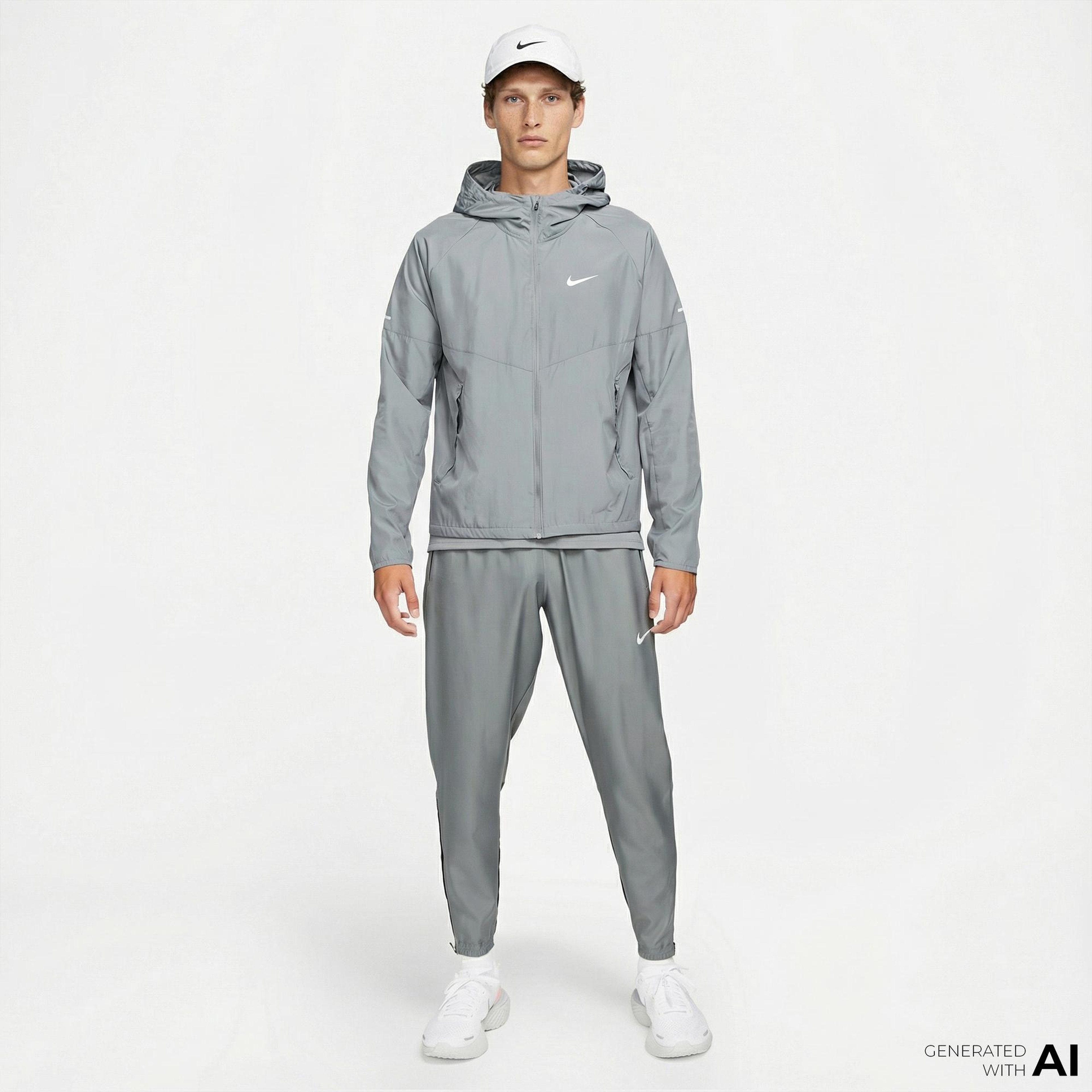 Nike Repel Miler Erkek Gri Rüzgarlık