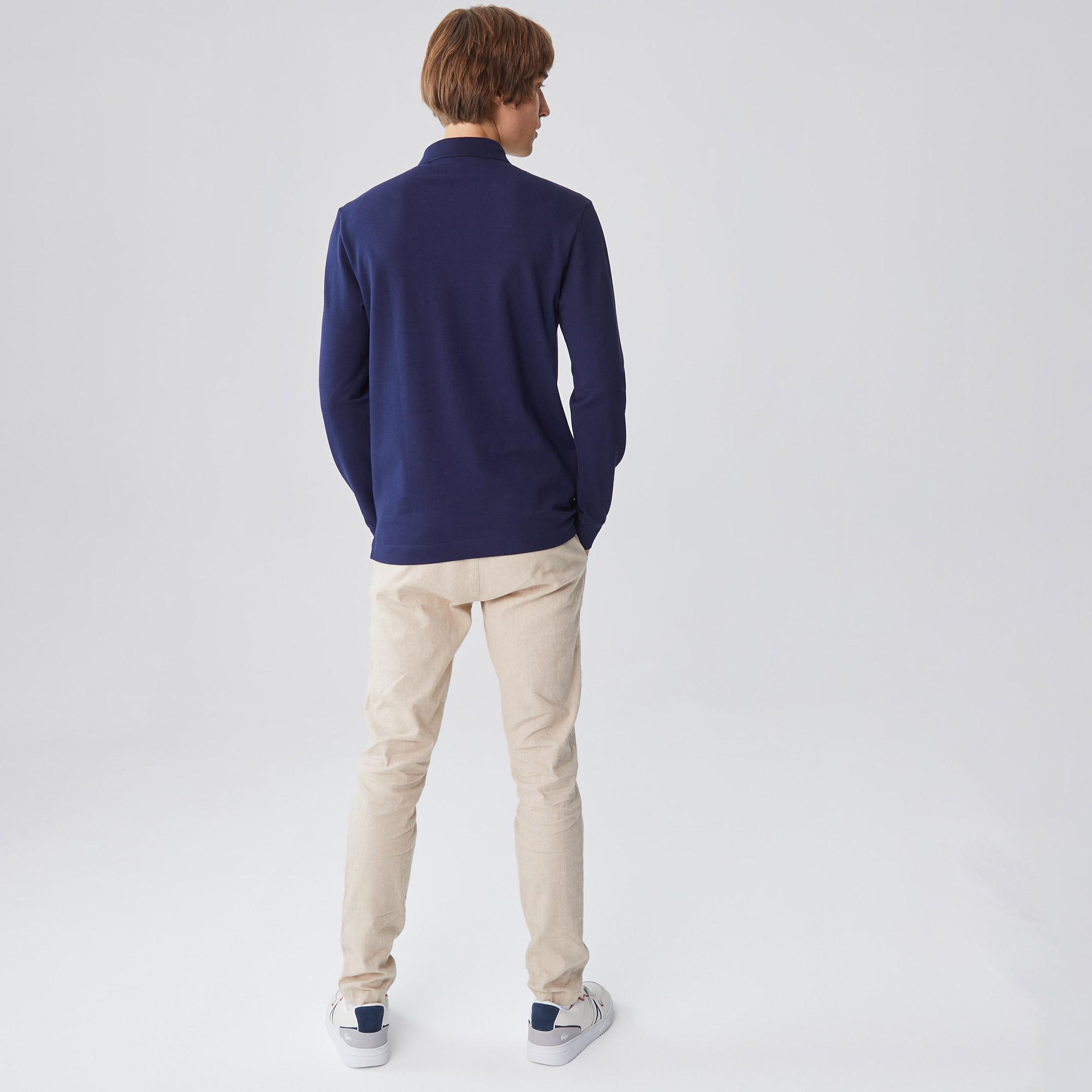 Lacoste Erkek Regular Fit Uzun Kollu Lacivert Paris Polo