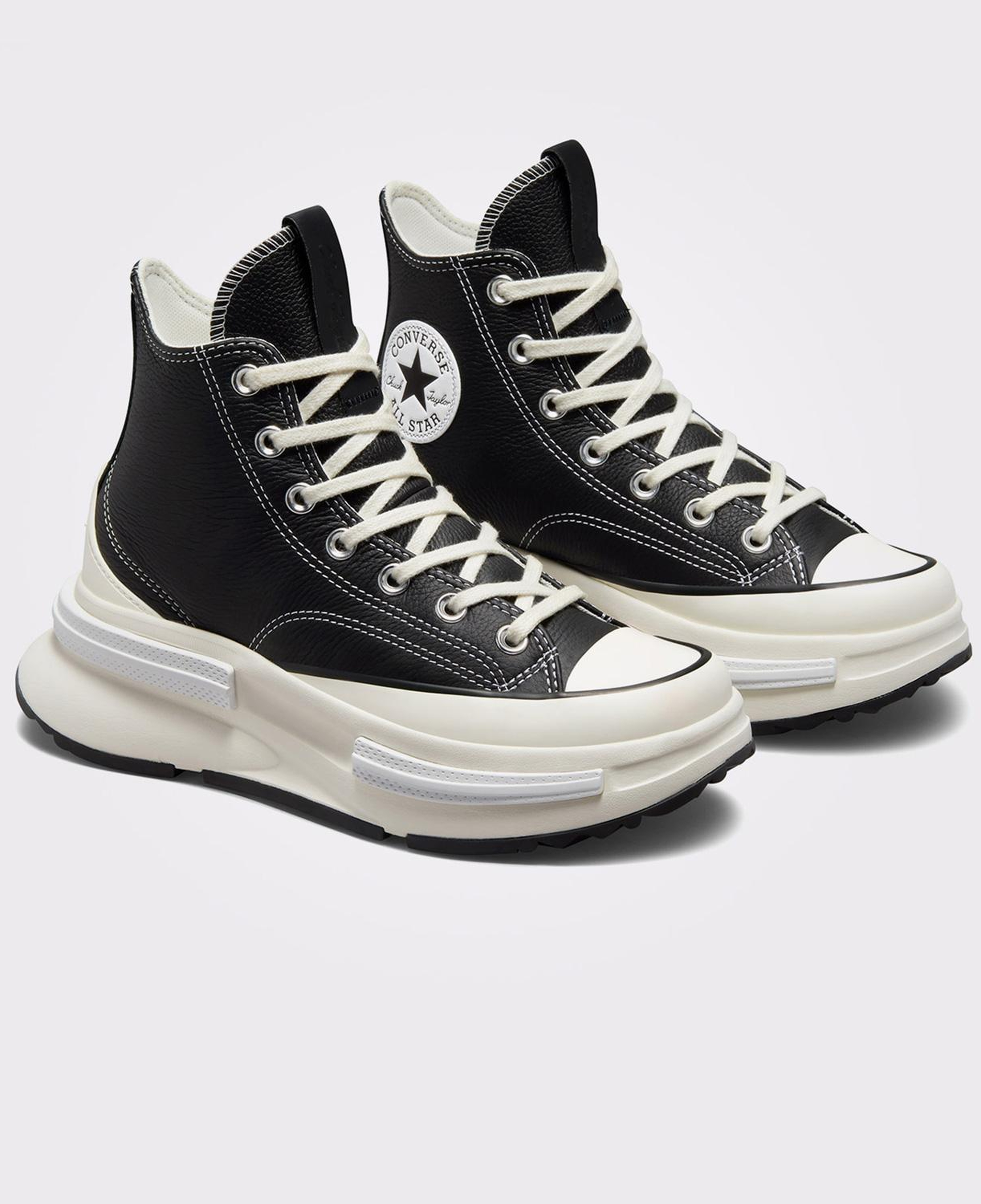 Converse Run Star Legacy Cx Foundational Unisex Siyah Deri Platform Sneaker