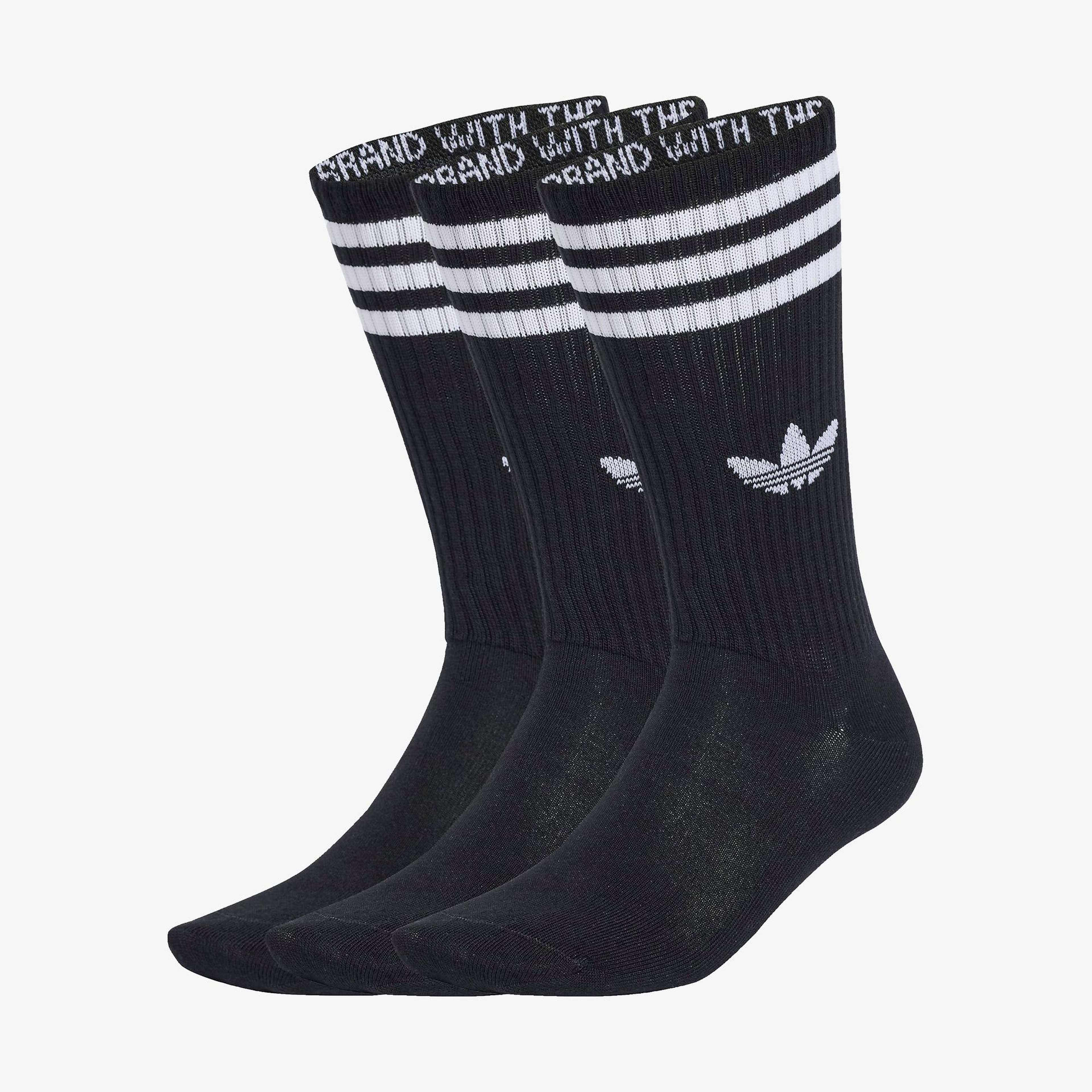 adidas 3-Stripes High Crew 3' lü Unisex Siyah Çorap