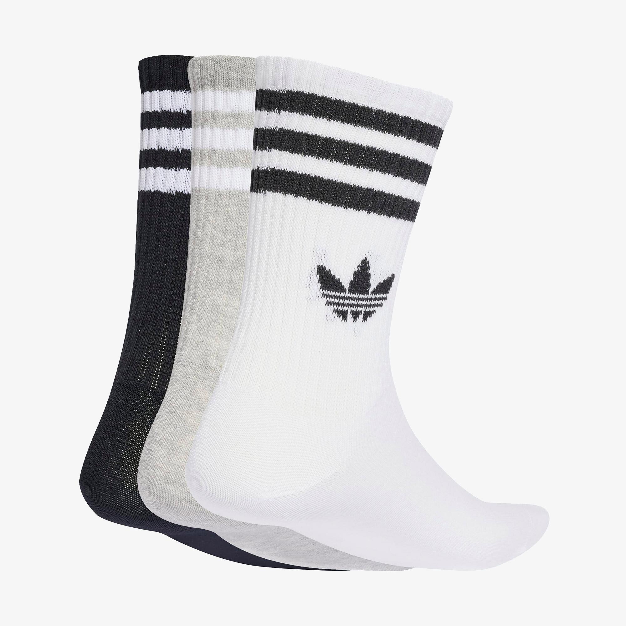 adidas 3-Stripes Crew 3' lü Unisex Beyaz Çorap