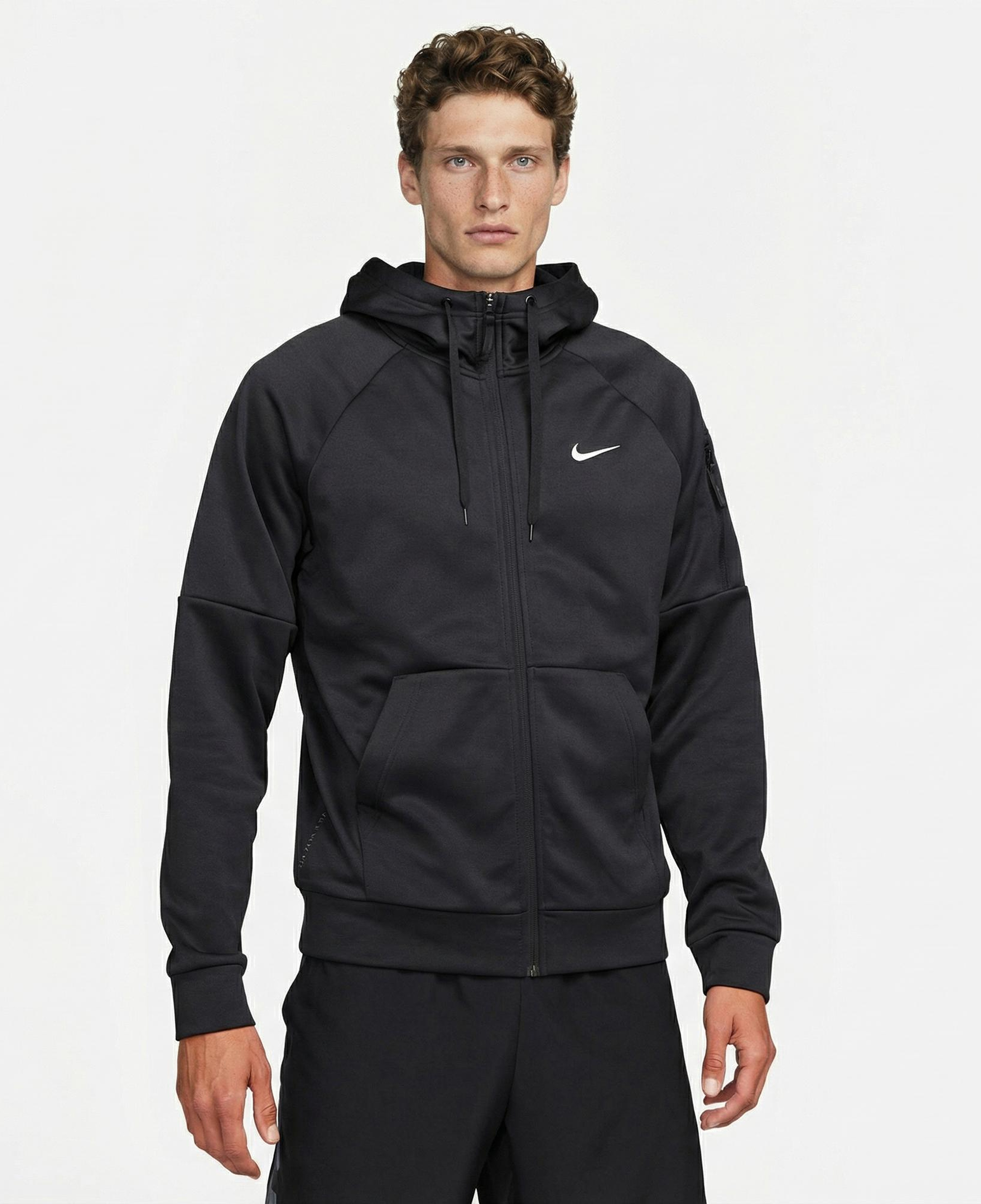 Nike Therma-Fit Full-Zip Erkek Siyah Hoodie