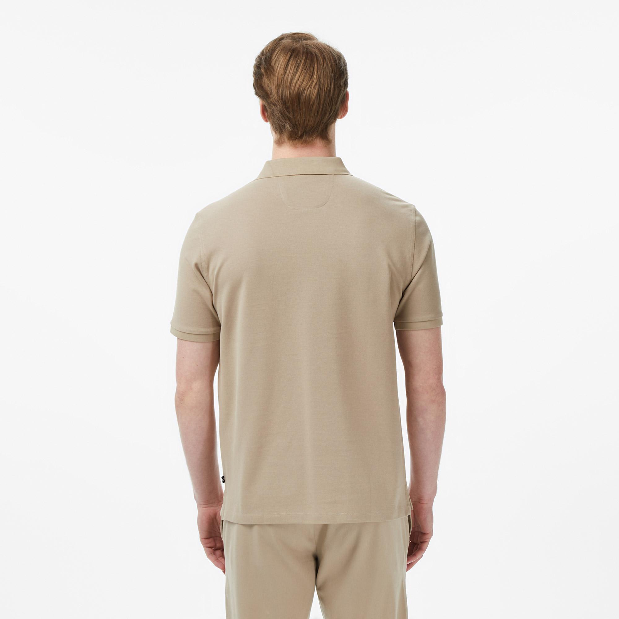 Nautica Erkek Bej Regular Fit Polo Yaka T-Shirt